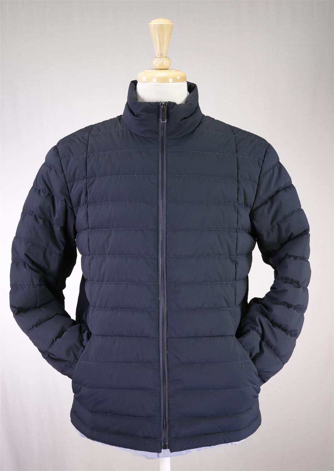 Ermenegildo Zegna Black Quilted Down Puffer Down Zip Front Jacket Eu 48 – US 38