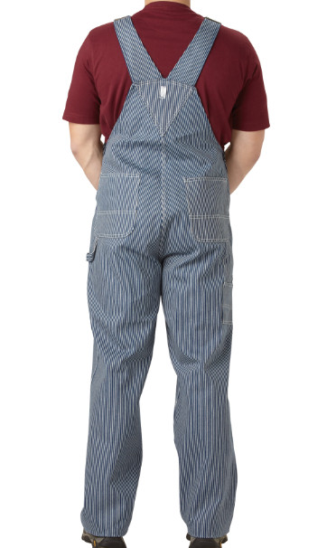 Key Industries Hickory Stripe Bib Overall High Back Zip Fly, 34-58Wx30, 32 & 34L