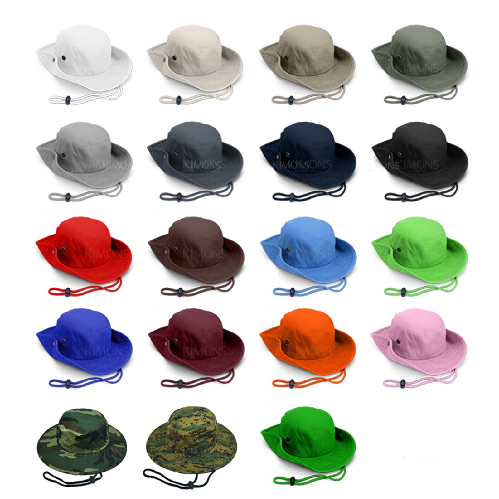 Safari Bucket Hat Cotton Fishing Camping Boonie Sun Wide Brim Summer Cap SB 1