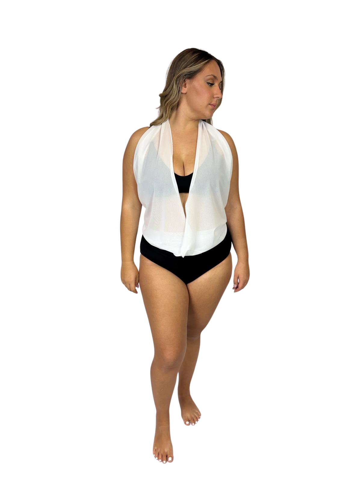 inkaWrap by Inka Resort: MULTIFUNCTIONAL SWIM COVER UP – WHITE – Size 1: XS/L