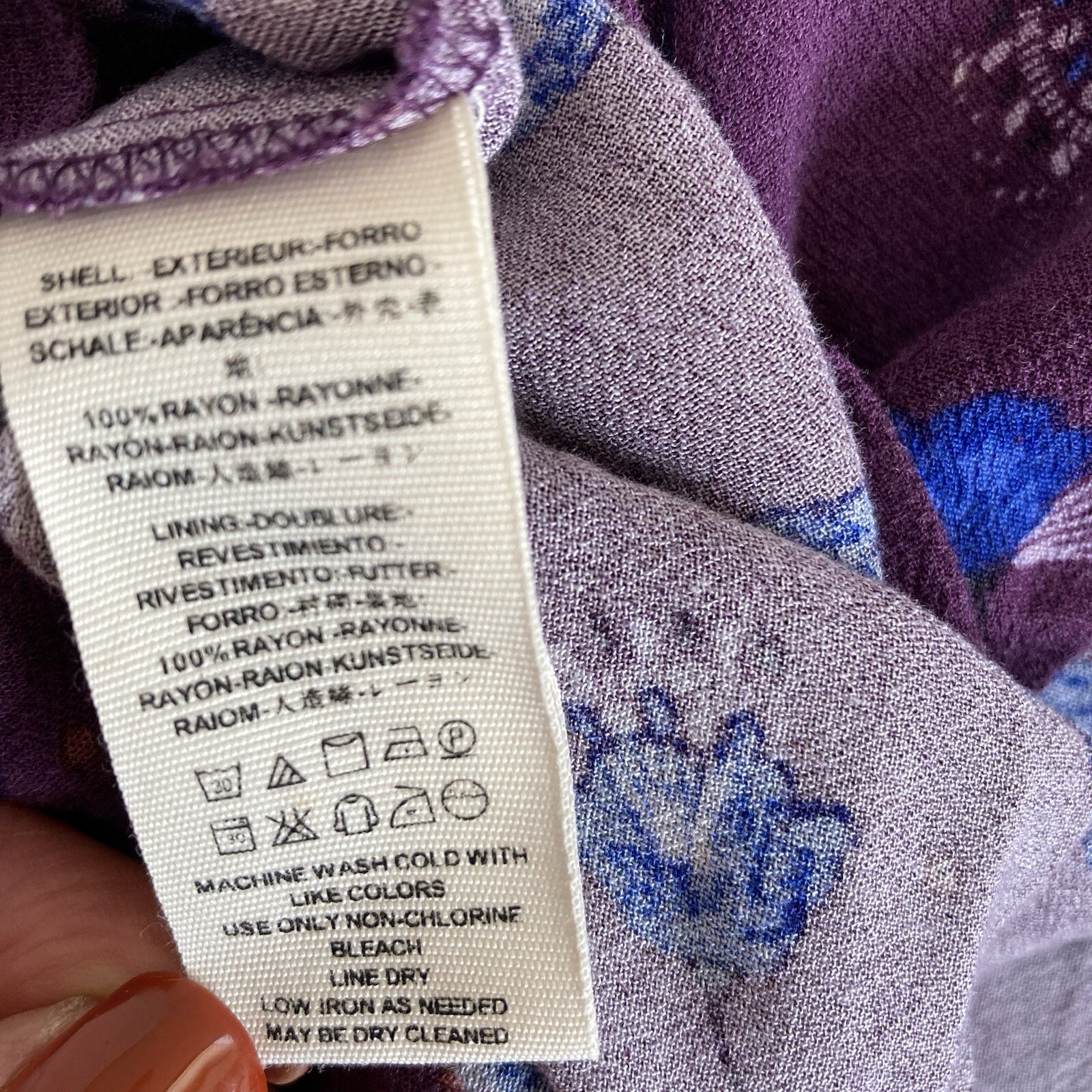 Free People Tegan Purple Floral Long Sleeve Mini Dress Size 0 / XS