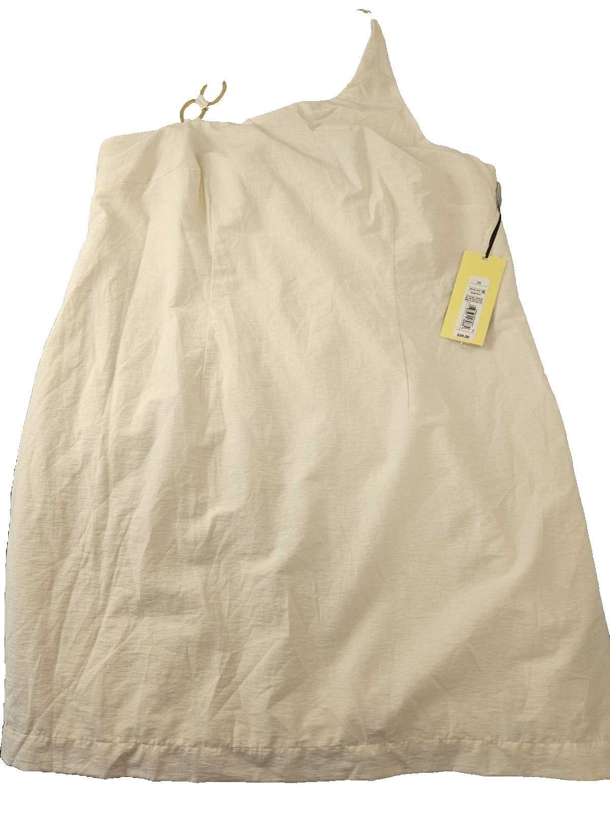 Jenee Naylor Future Collective size 18 cream knee high over shoulder dress