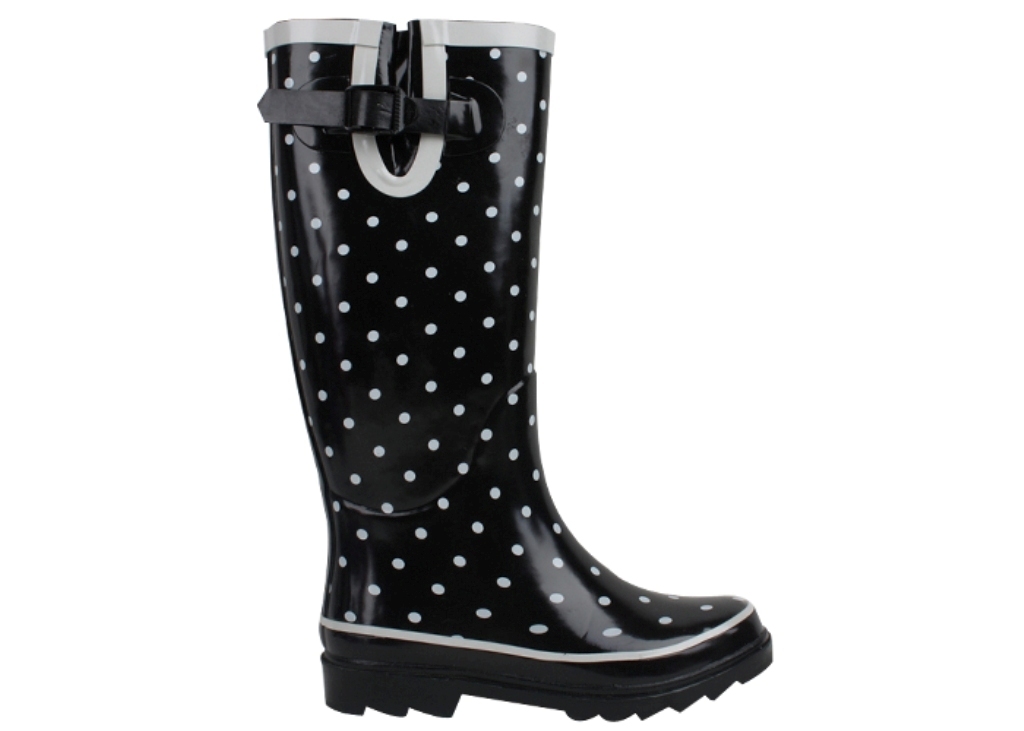Womens Rubber Rain Boots Dotted Houndstooth Camoflage Zebra Print 6 7 8 9 10 11