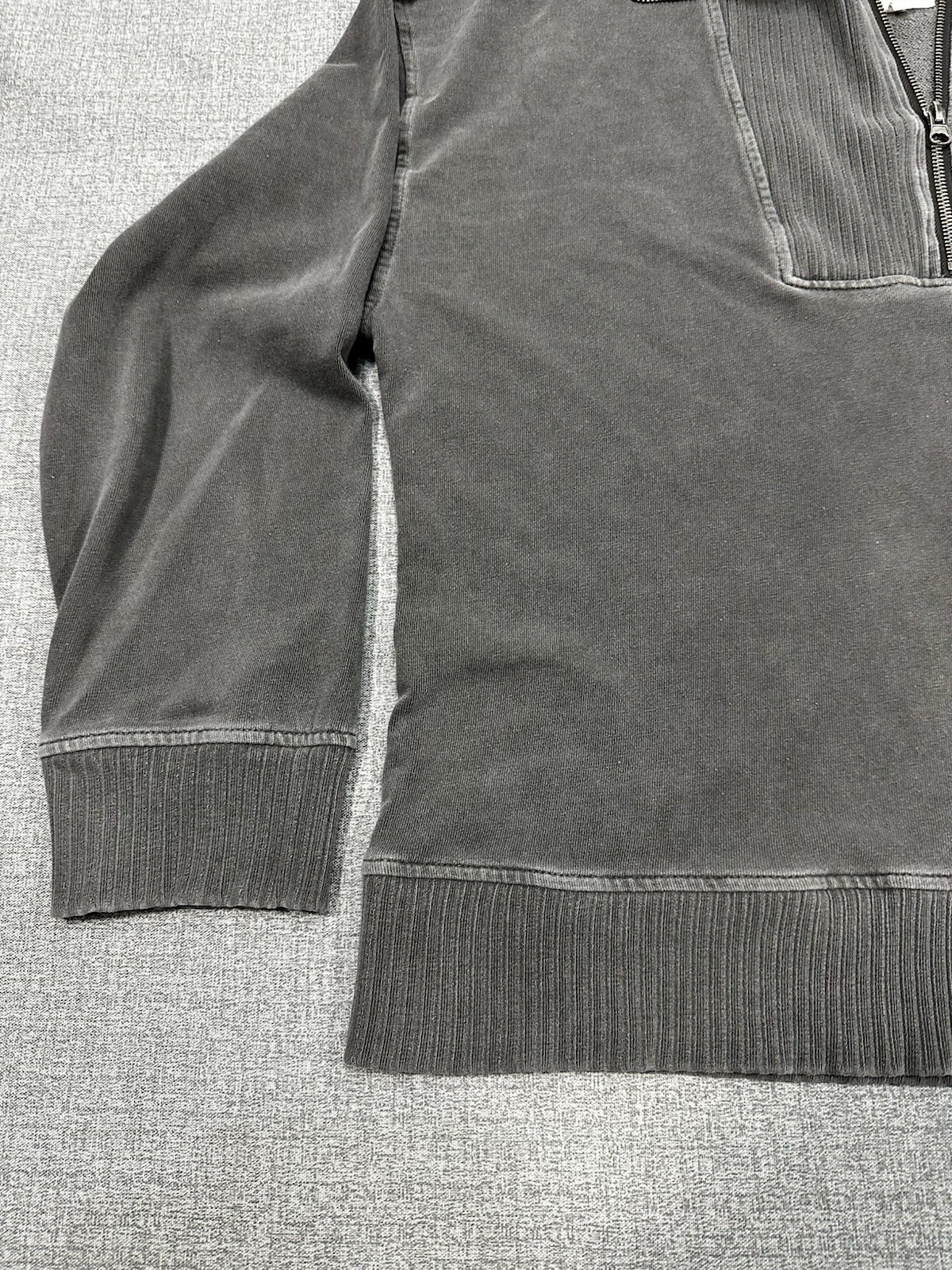 C&C California Half Zip Pullover Sweatshirt Gray Washed Funnel Neck Women’s