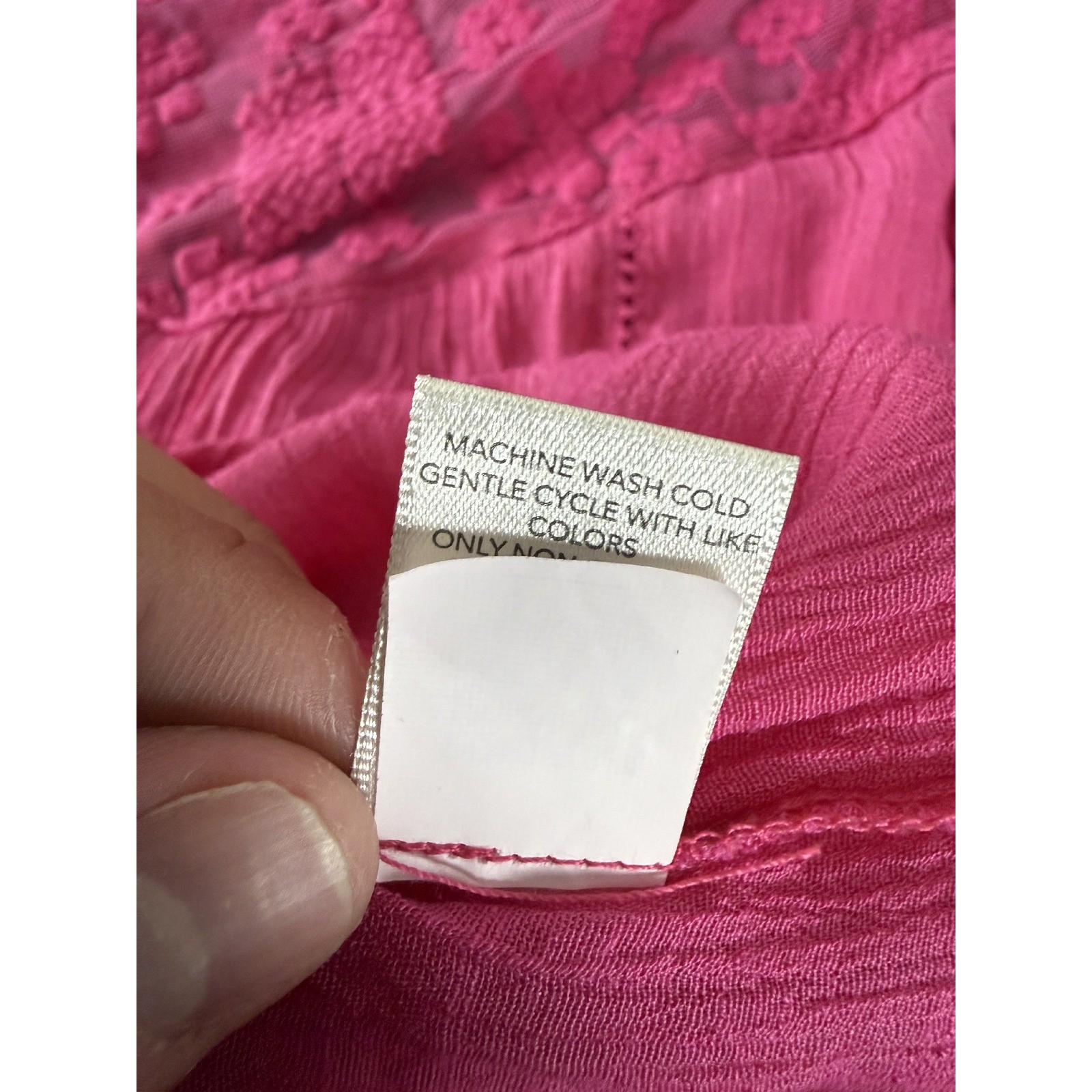 Christopher & Banks Size L Lace Mesh Trim Boho Tank Top Pink Women Sleeveless