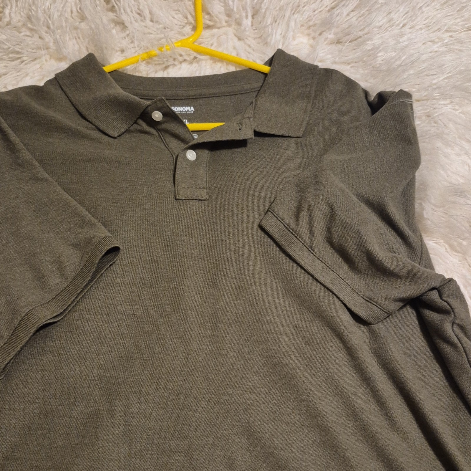 Sonoma Goods For Life Men’s Solid Green Polo Shirt Short Sleeve 2XL