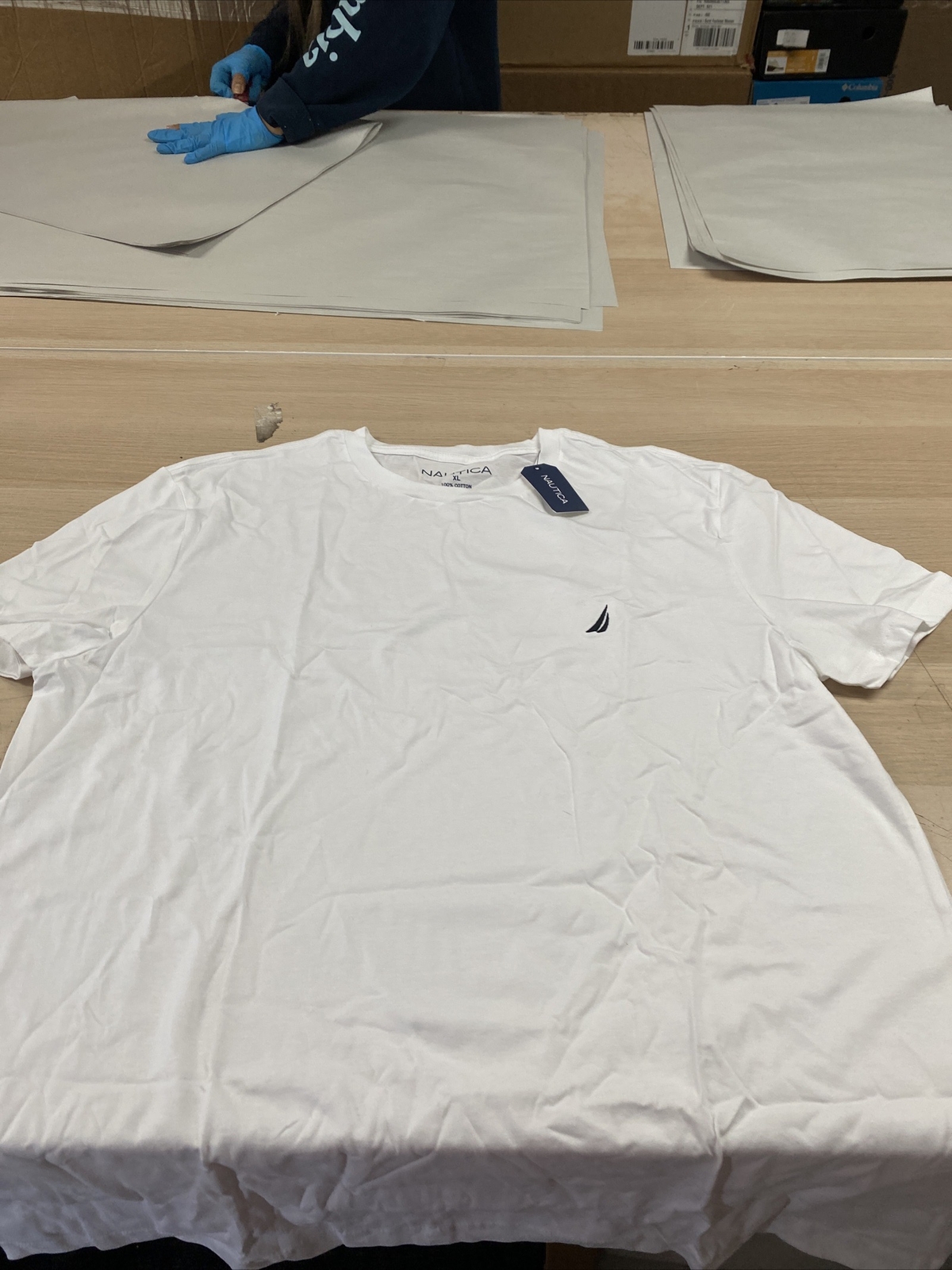 Nautica Graphic T-Shirt Short Sleeve Crew Neck Cotton Logo Bright White XL