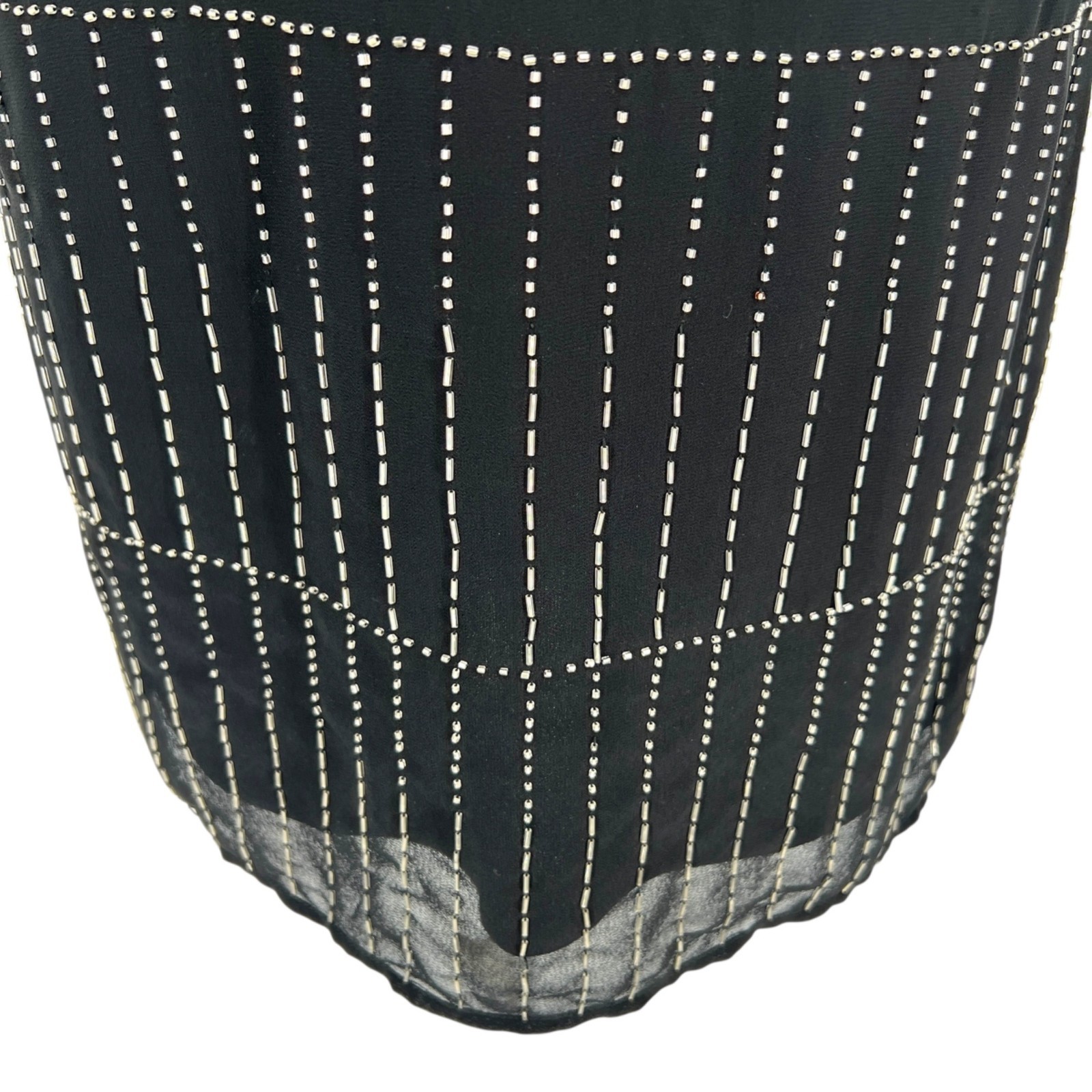 ASTR Black Beaded Sleeveless Shift Dress Party Cocktail Mini Length Size Medium