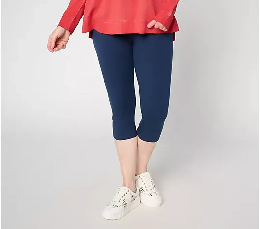 LOGO Layers Skimmer Leggings Ink Crop Cotton Stretch M