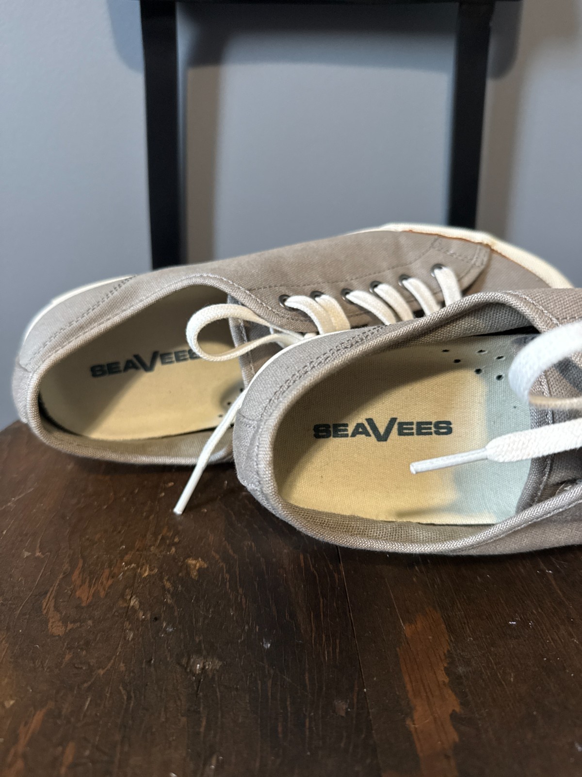 Seavees Womens Light Gray Monterey Sneaker Size 10