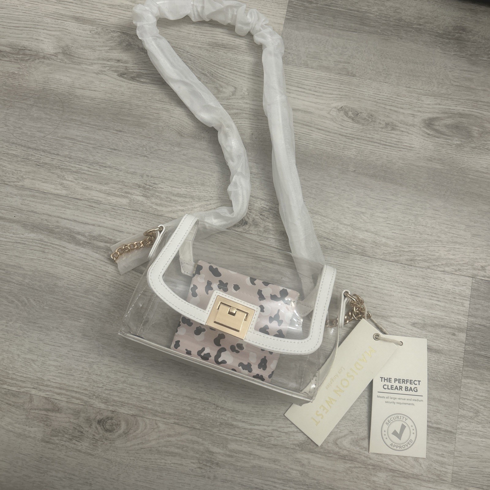 Madison West *The Perfect Clear Bag* NWT Crossbody Meets Security Requirements