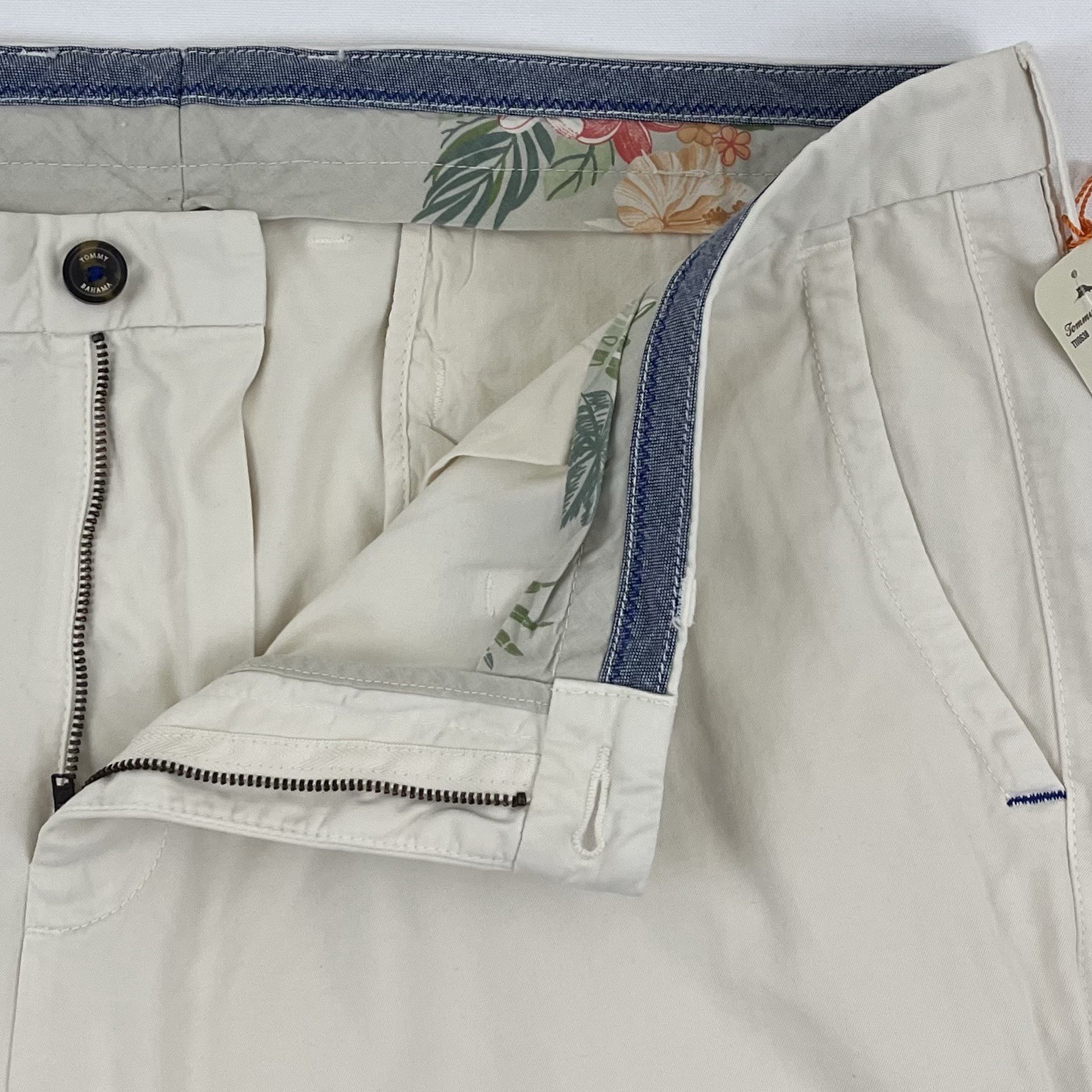 Tommy Bahama Island Chino Mens 40×32 5 Pocket Pant Bleached Sand T110638