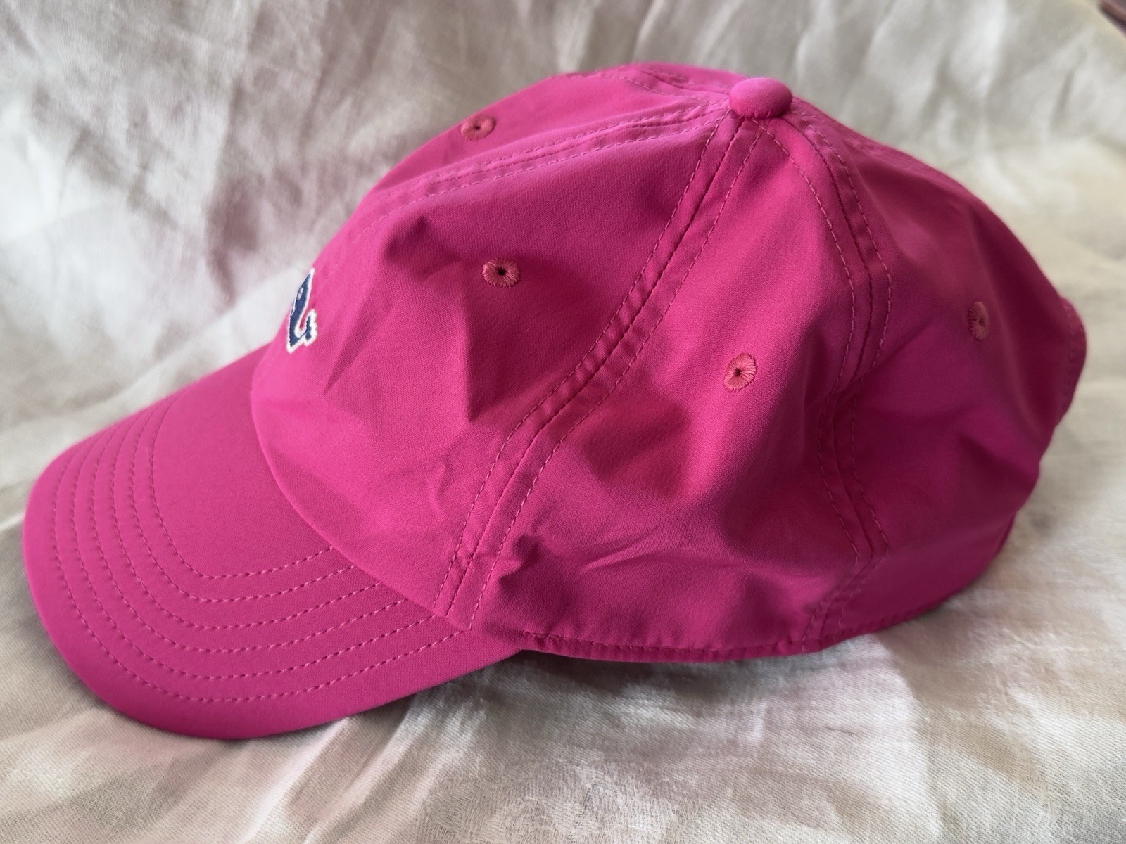 Vineyard Vines Pink Sports Whale Logo Embroidered Adjustable Cap Women