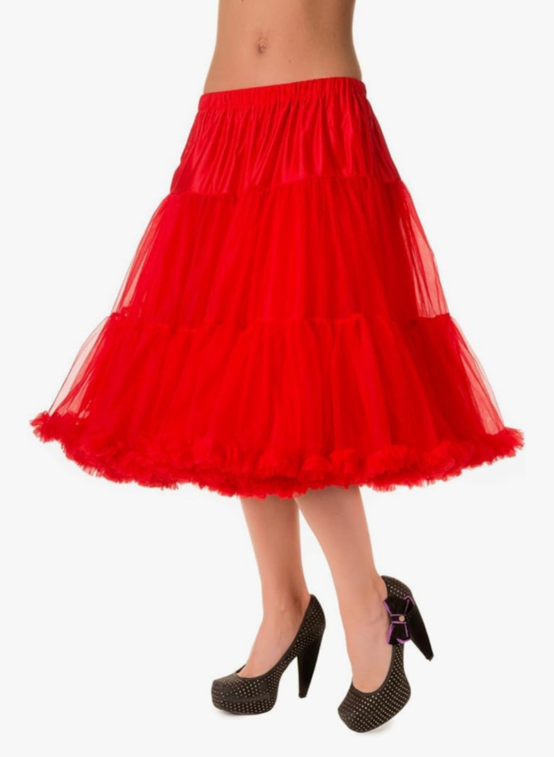 Banned Red Fluffy Adjustable Petticoat. Lifeforms 26″. Retro 1950s.BNWT