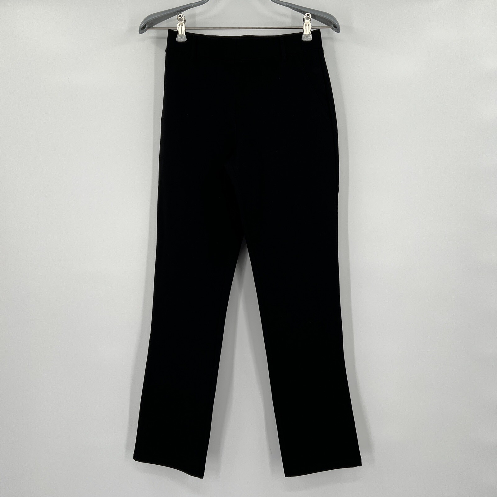 Quince Women’s Black Ultra-Stretch Ponte Pants Straight Leg XS Petite 28″ NWT