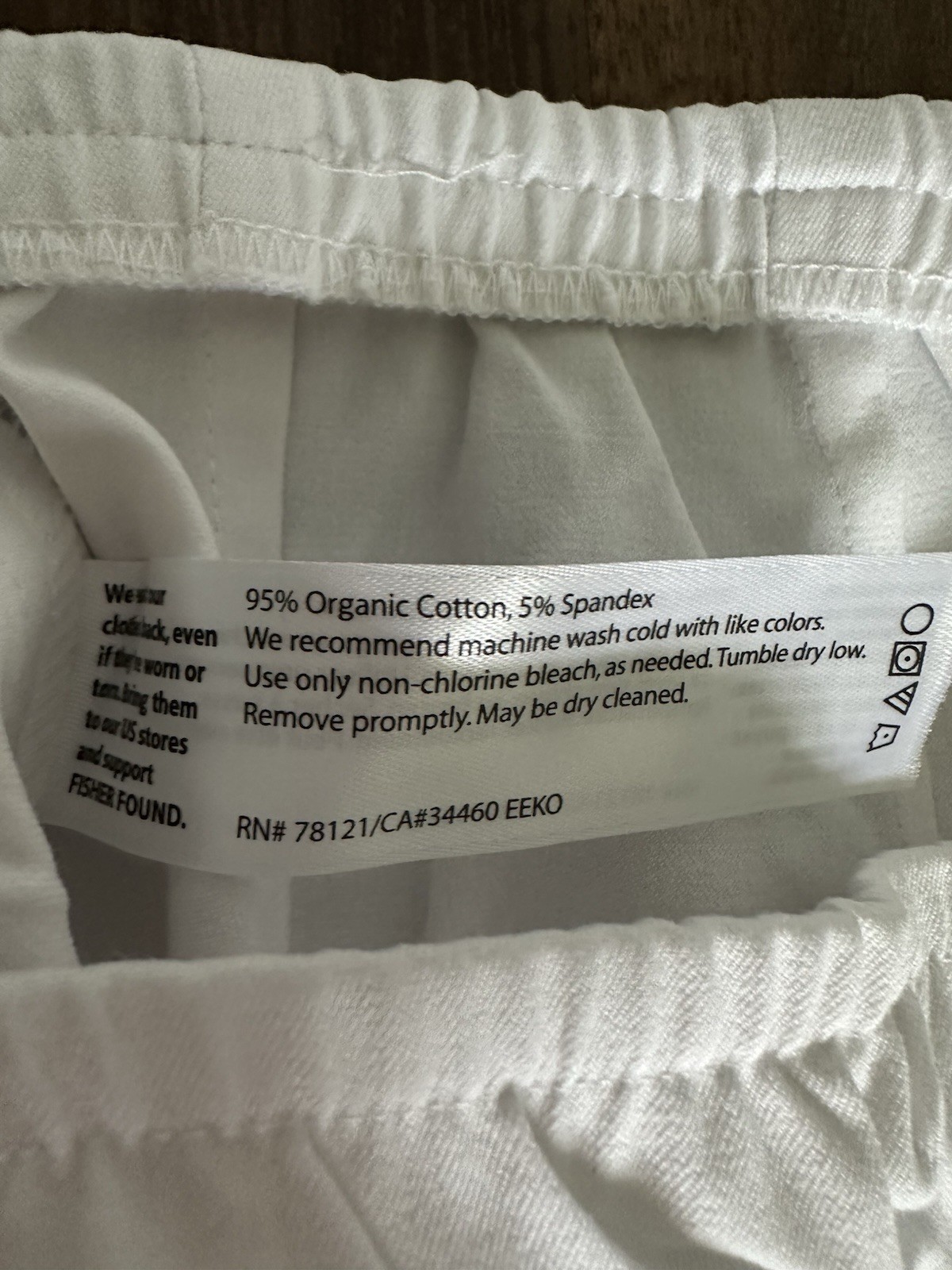 Eileen Fisher 2X White Slim Ankle Pant Side Zip Organic Cotton Stretch NWT