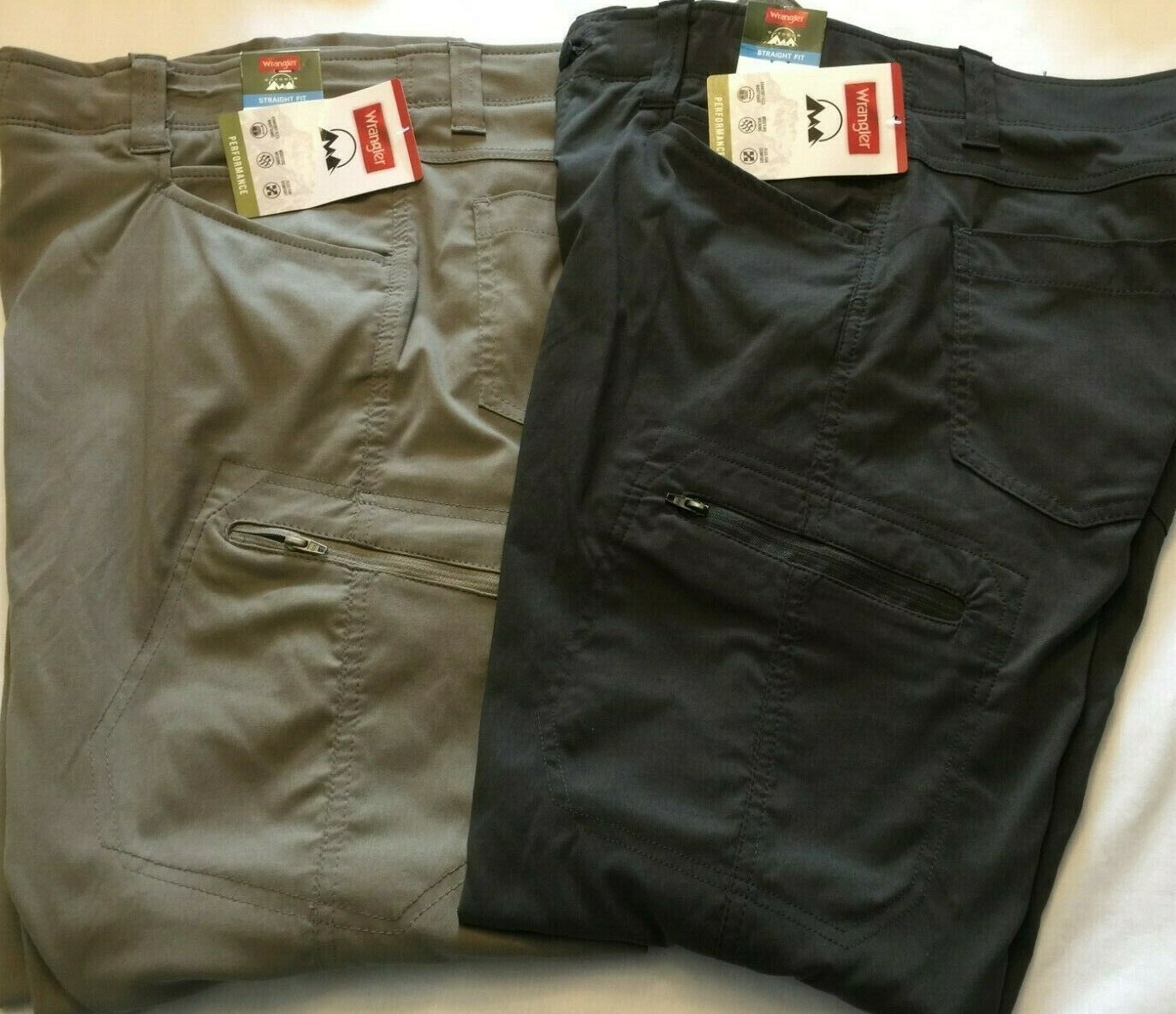 NWT MEN’S Wrangler Cargo Straight Fit Pant Nylon Flex Performance Flex Waist