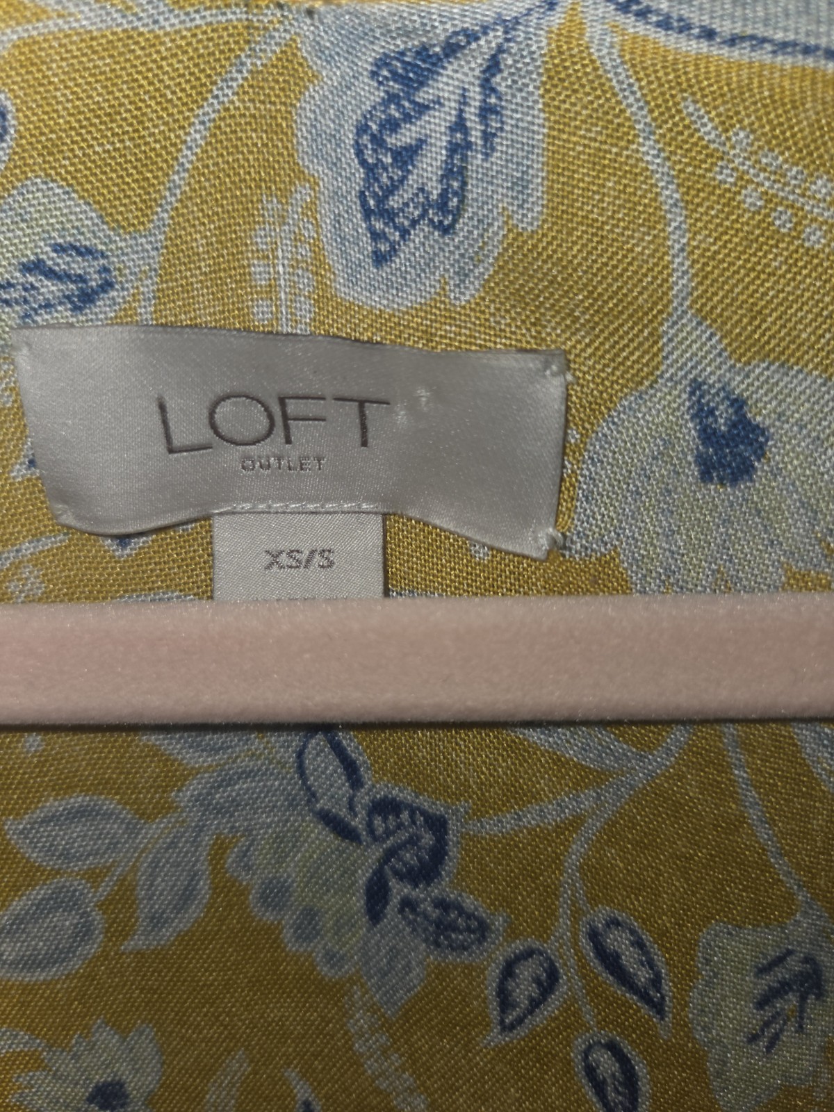 LOFT Outlet Women’s XS/S Yellow Blue White Floral Open Front Kimono Top