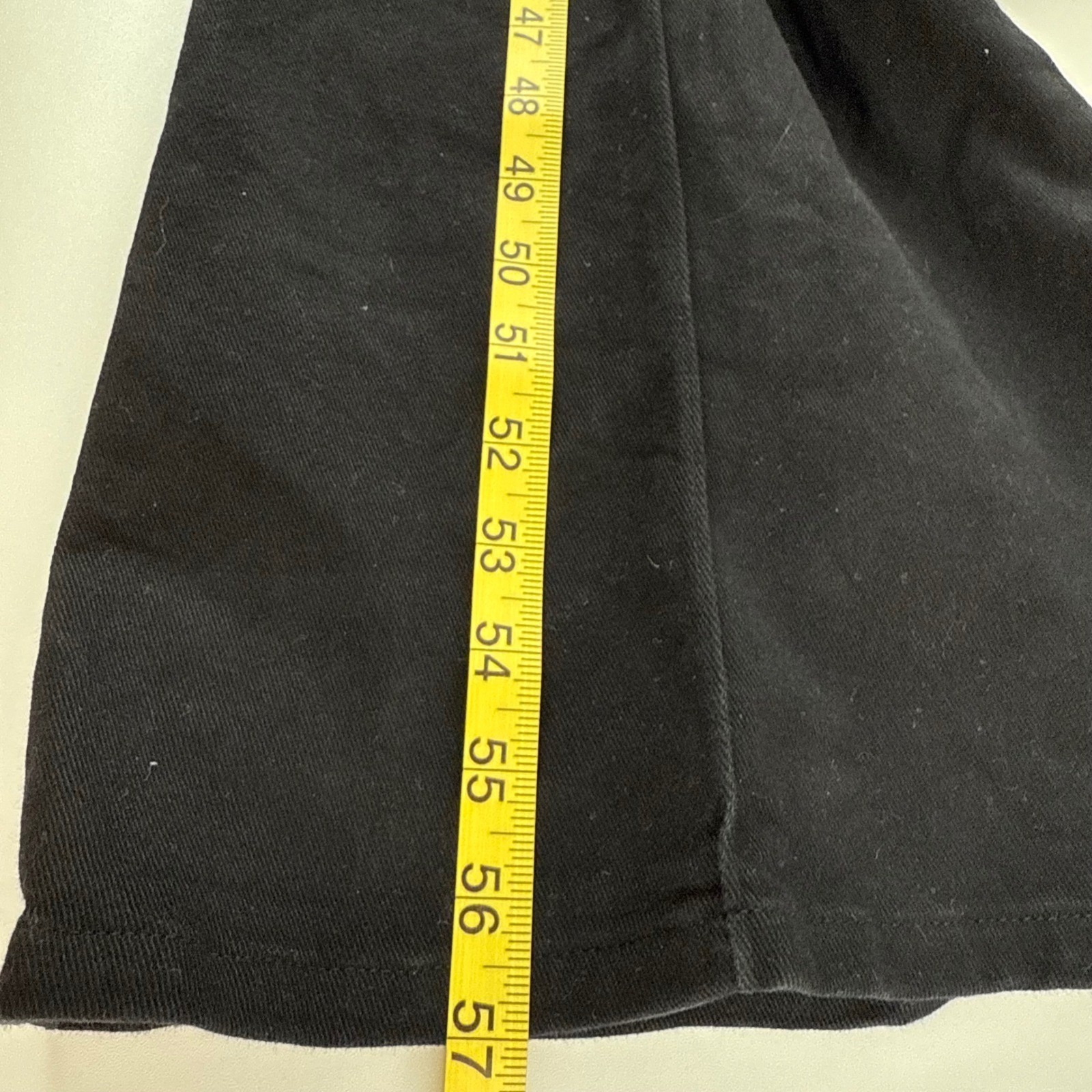 Flying Tomato Black Denim Jumpsuit Puff Sleeve Wide Leg Square Neck IP7509 L