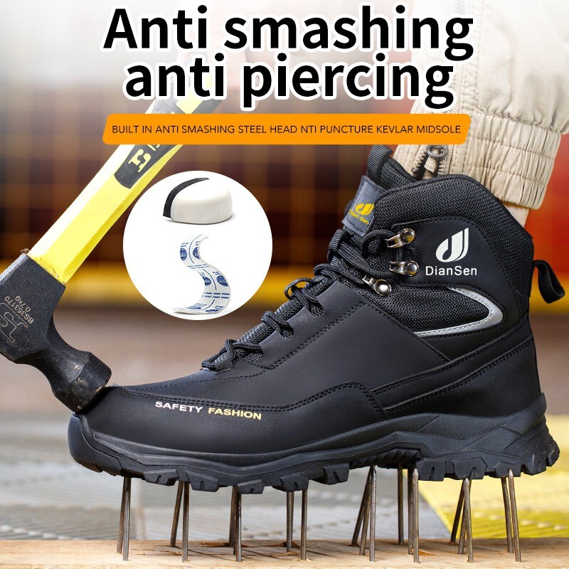 Mens Waterproof Work Boots steel toe sneakers Safety Shoes Indestructible shoes