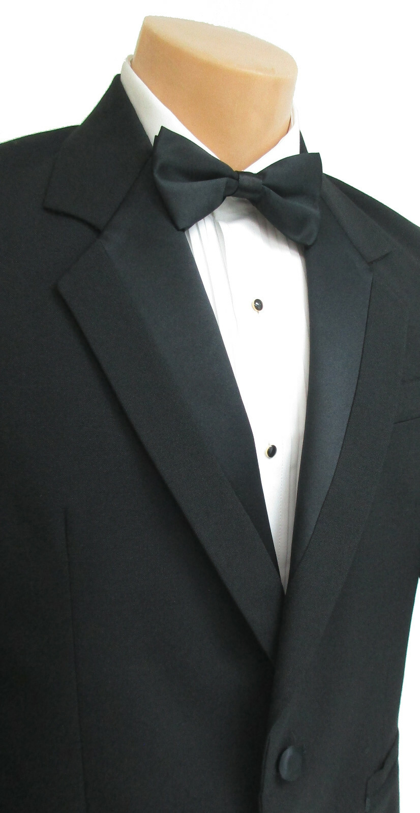 Men’s Black Tuxedo Jacket Two Button with Satin Notch Lapels Clearance Sale