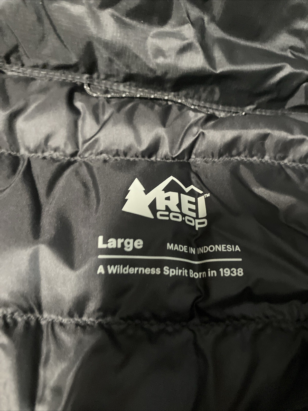 REI Coop 650 Down Jacket Men Lightweight Waterproof Quilted Pack Puffer Blk LG