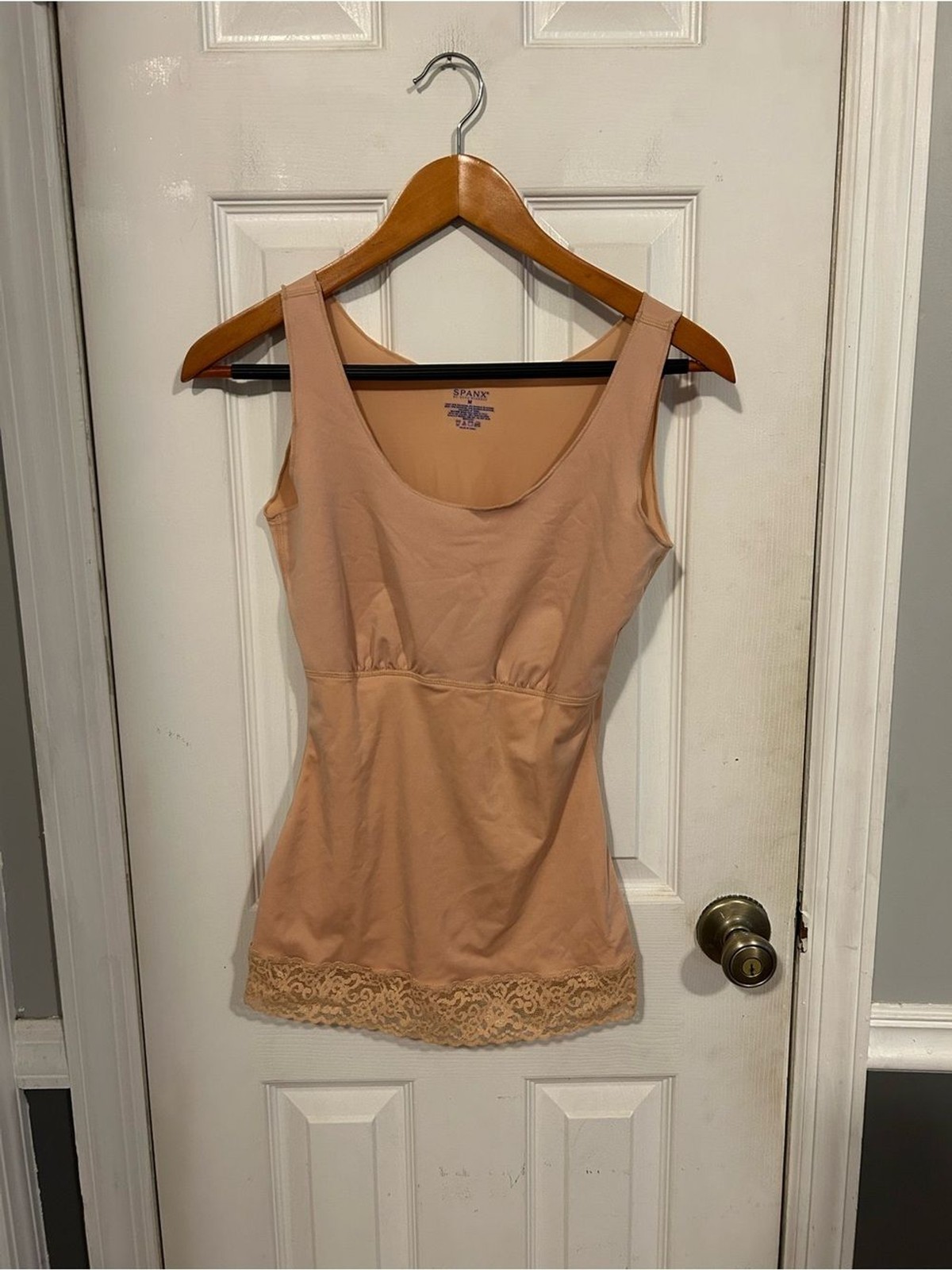 SPANX Nude Shaping Tank with Lace Trim