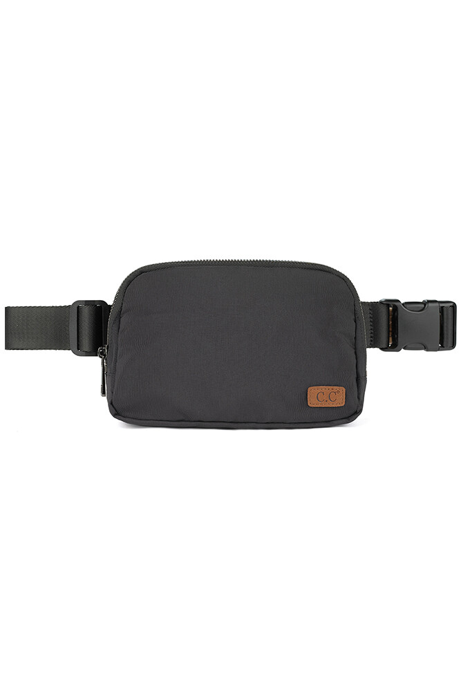 C.C Everyday Basic Solid Color Cross Body Waterproof Mini Belt Bag Fanny Pack