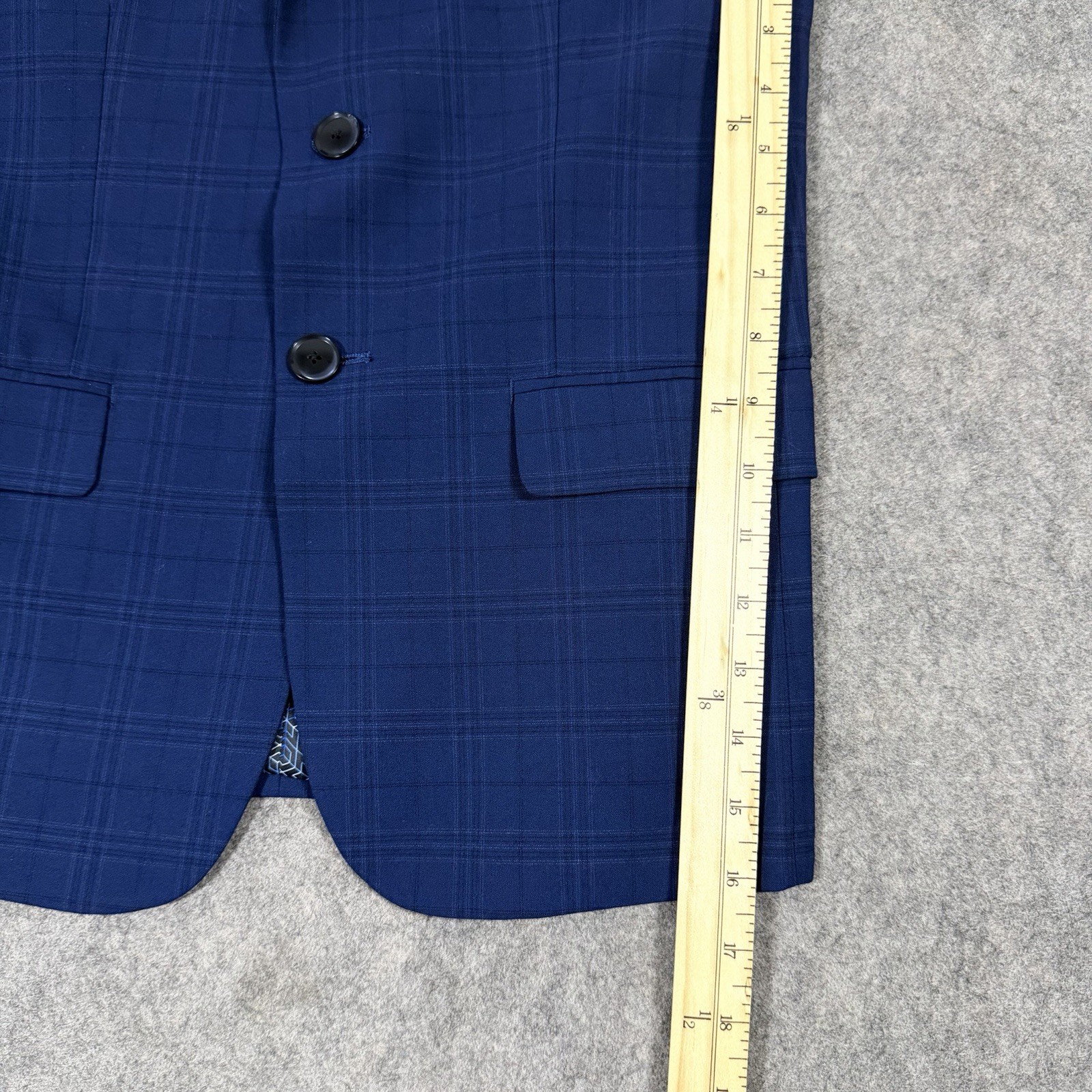 Tallia 2-Button Blazer Jacket Men’s Sz (Measurement See Picture) Blue Glen Check