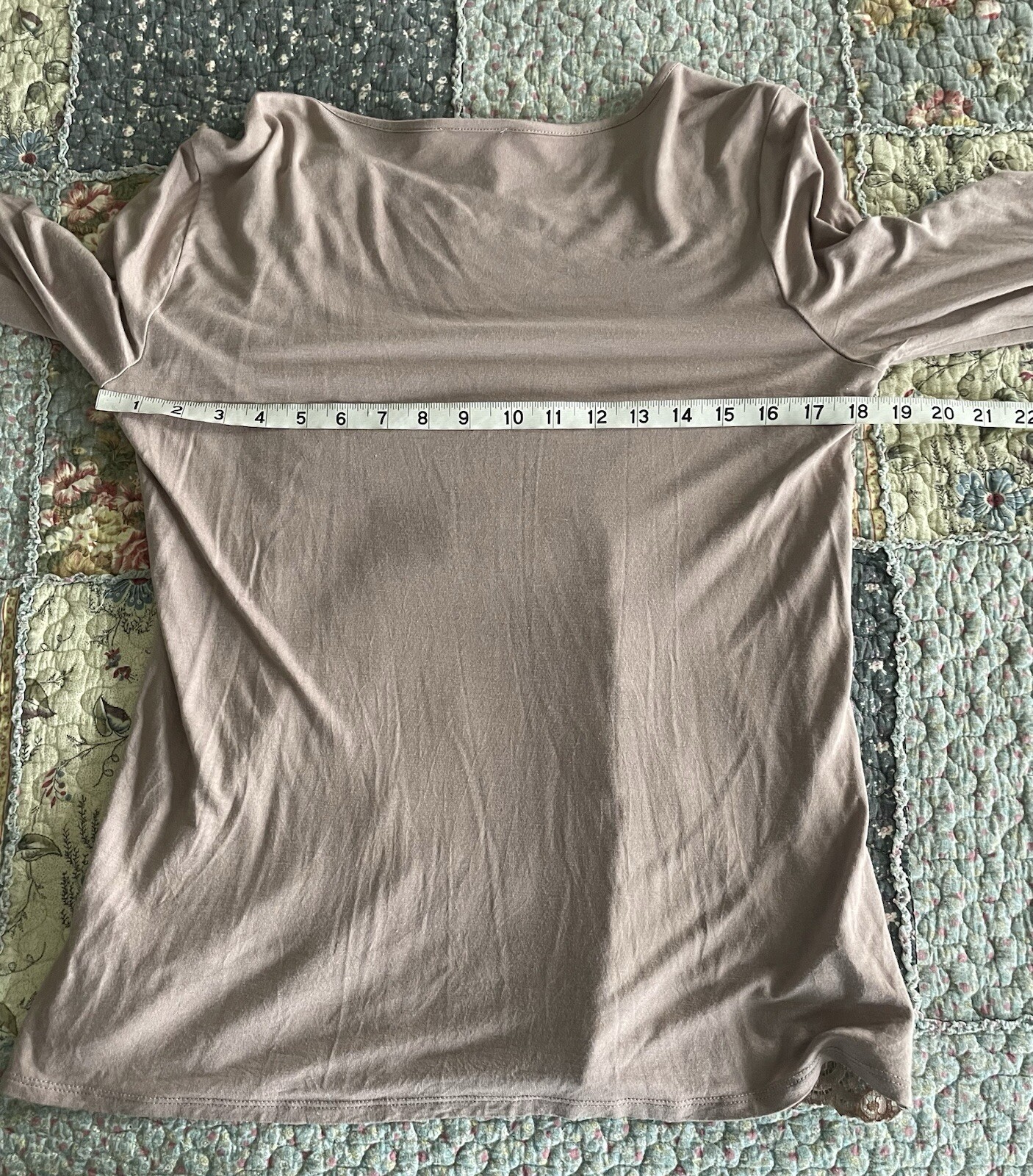 Pointelle Women Size Medium Soft Viscose Pink Lace Embroidered Top Shirt