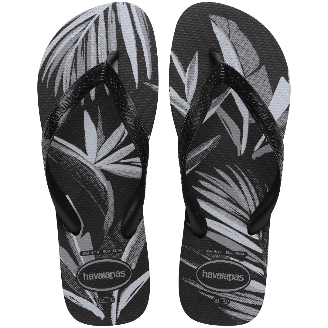 Havaianas Top Aloha Black Black Grey Sandal Men EU sizes 39/40-45/46 NEW
