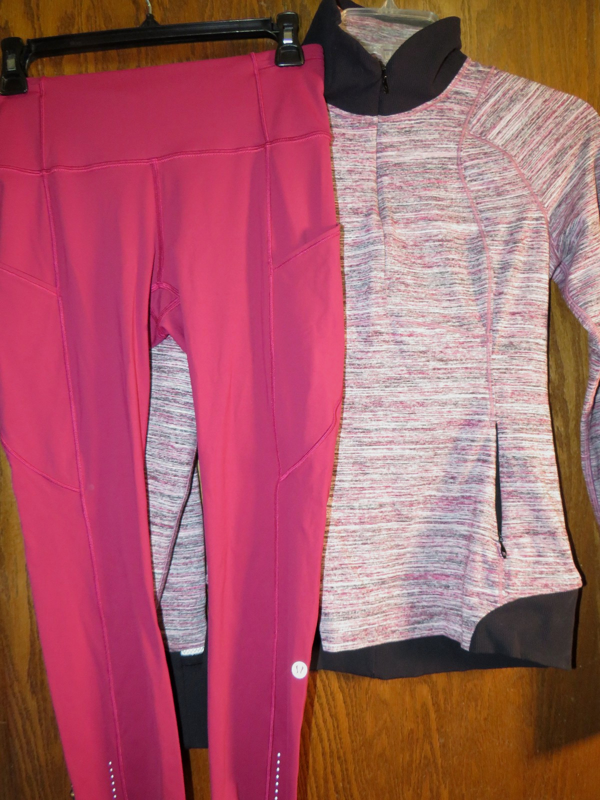 Lululemon 6 Runderful Half Zip Space Dye Camo Berry Rumble Red Black EUC!