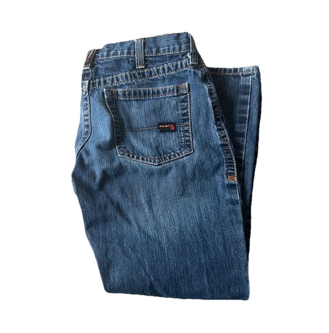 Ariat Men’s Blue Medium Wash Straight Leg Loose Fit Cotton Denim Jeans
