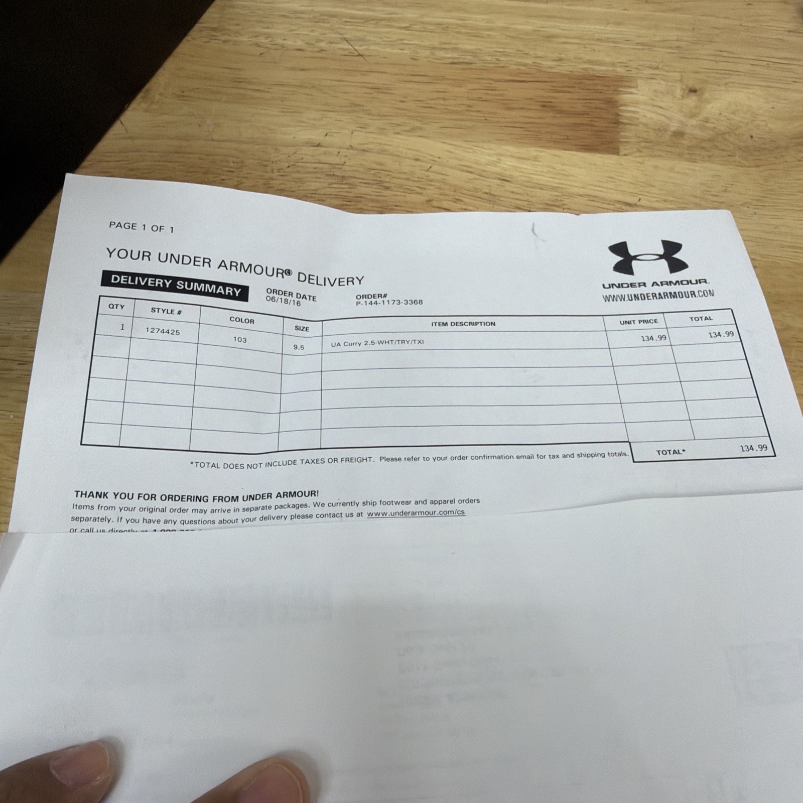 Under Armour Curry 2.5 DubNation MVP Champion Worriers Home Limited 9.5