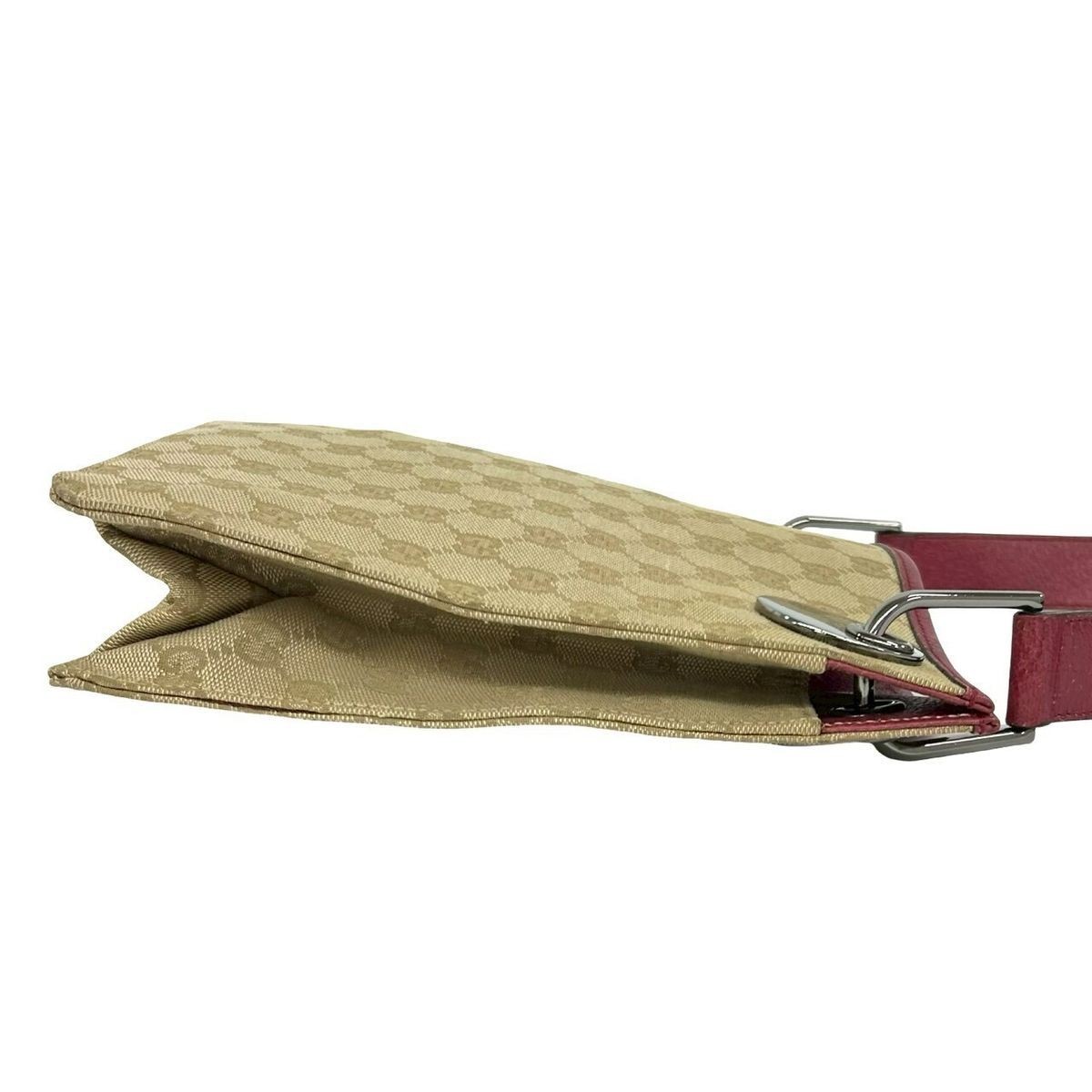 Gucci GG Monogram Canvas Leather Shoulder Bag Pochette Color Unspecified Used