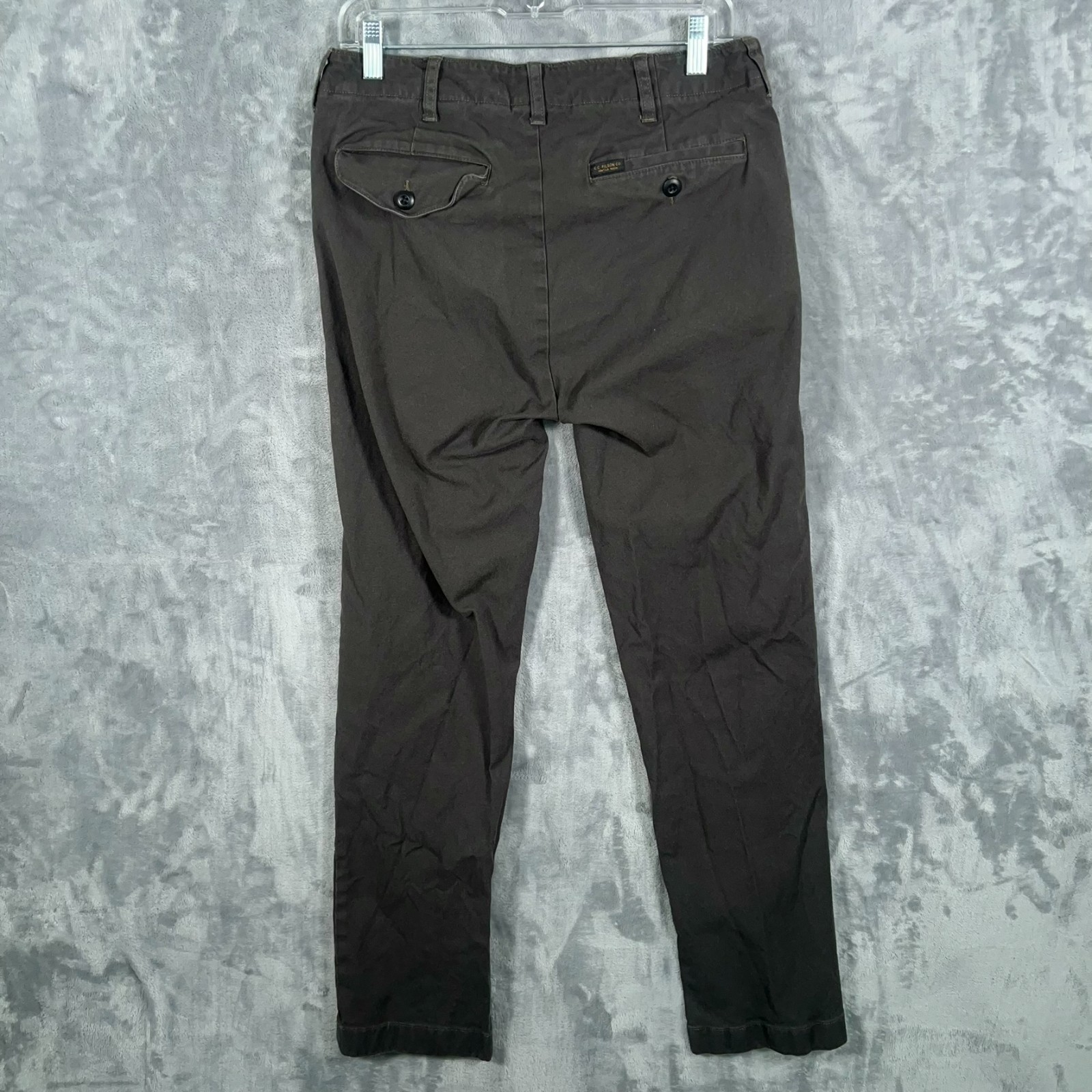 Filson Draftsman Canvas Pants Mens 30×30 Charcoal Gray Work Chinos Straight