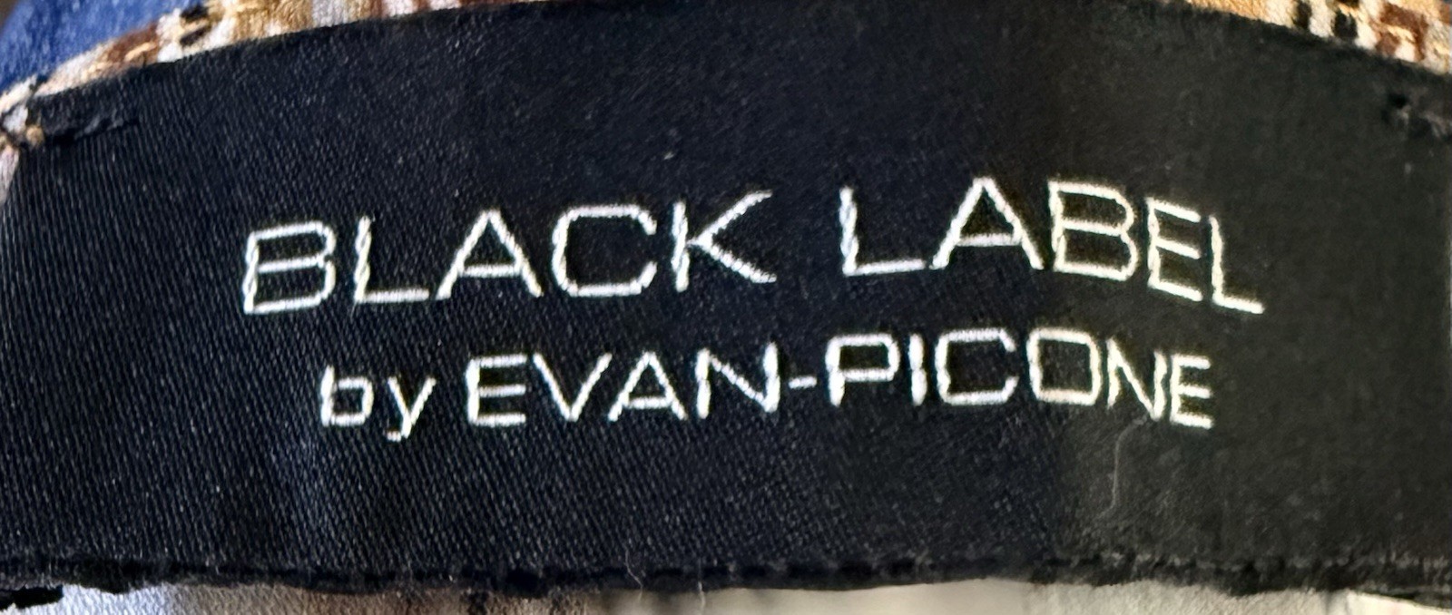 Evan Picone Black Label Pleated Printed Top Sz XL Sleeveless Work Wear or Casual