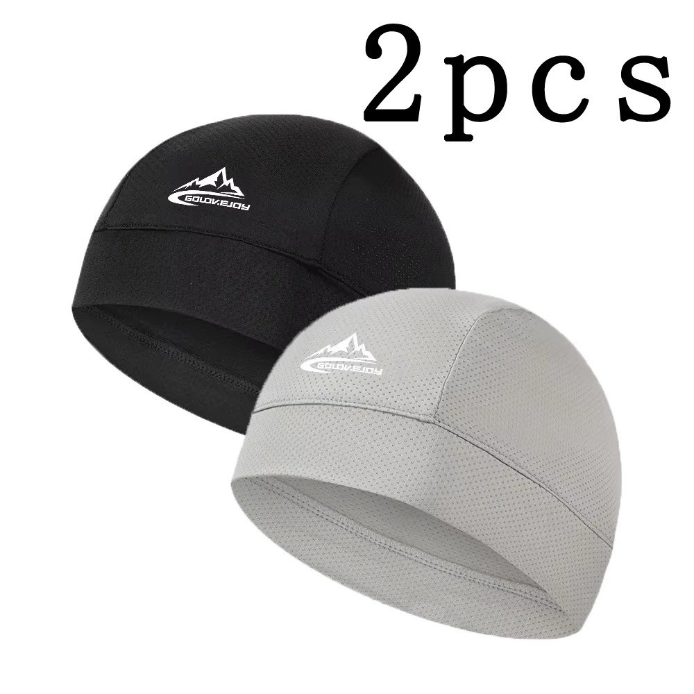 3 Pack Cooling Skull Cap Helmet Liner Sweat Wicking Cycling Running Hat for Men
