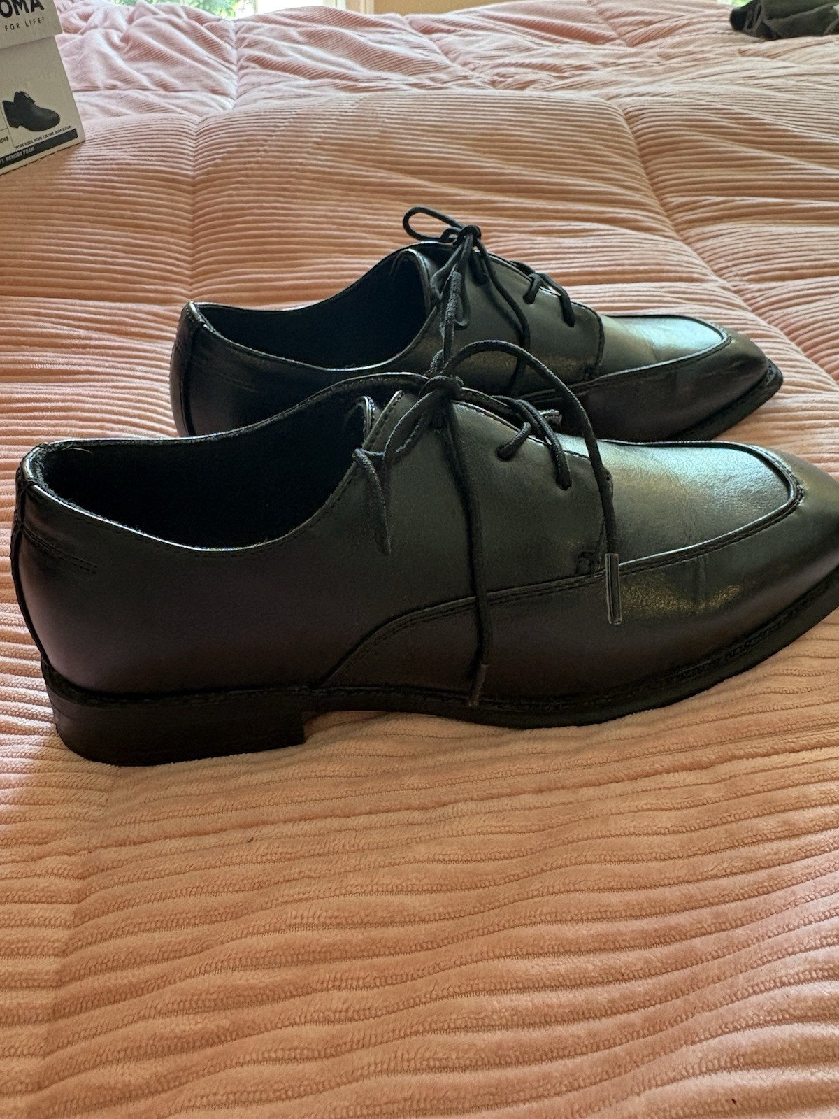 Sonoma Goods For Life Sonalexander Black Faux Leather Oxford Dress Shoes 6