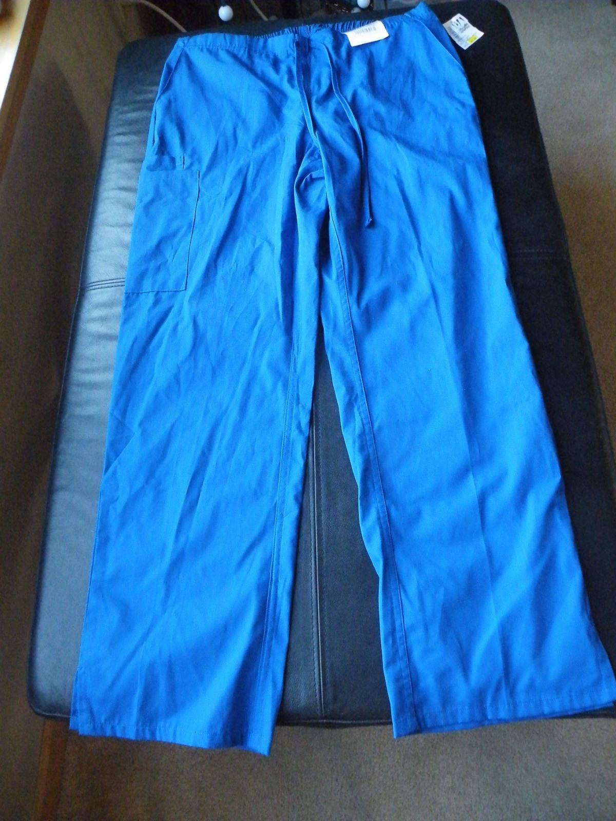UA Scrubs Uniform Advantage LARGE Blue PANTS Draw String Waist 3 Pockets NEW