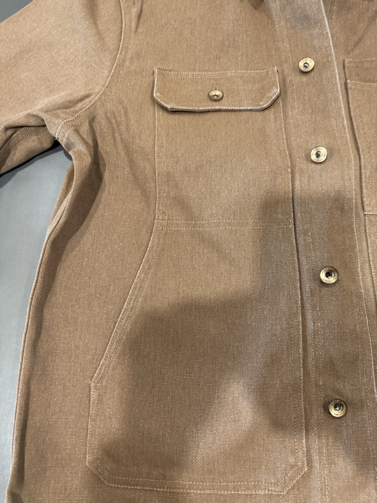 Taylor Stitch The Longshore Jacket In Tobacco Chipped Canvas Size XL 44