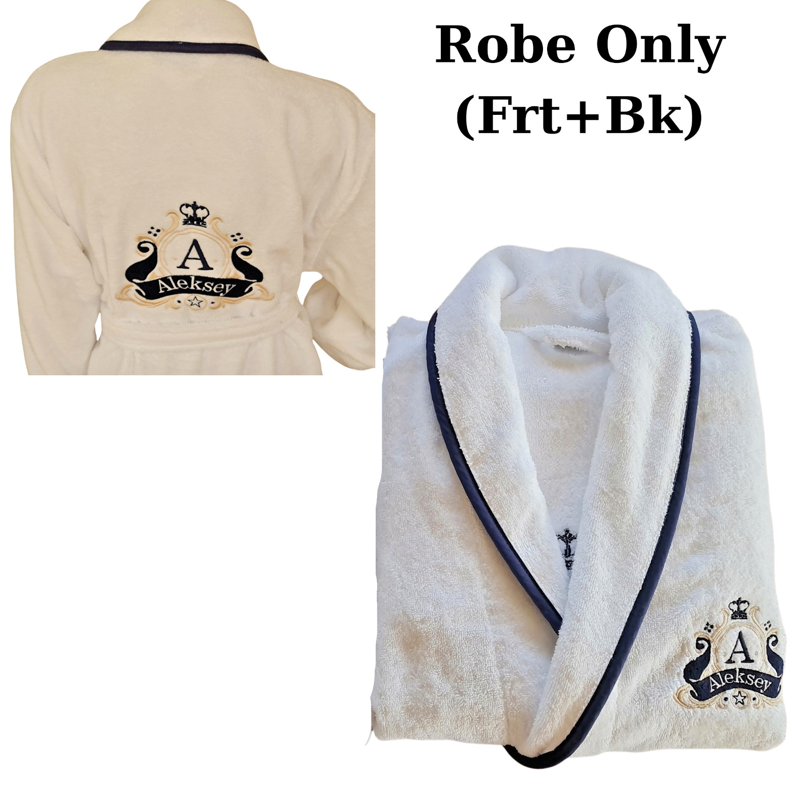 Personalized Couples Bathrobe His and Hers Matching Wedding Gift Turkish Cotton