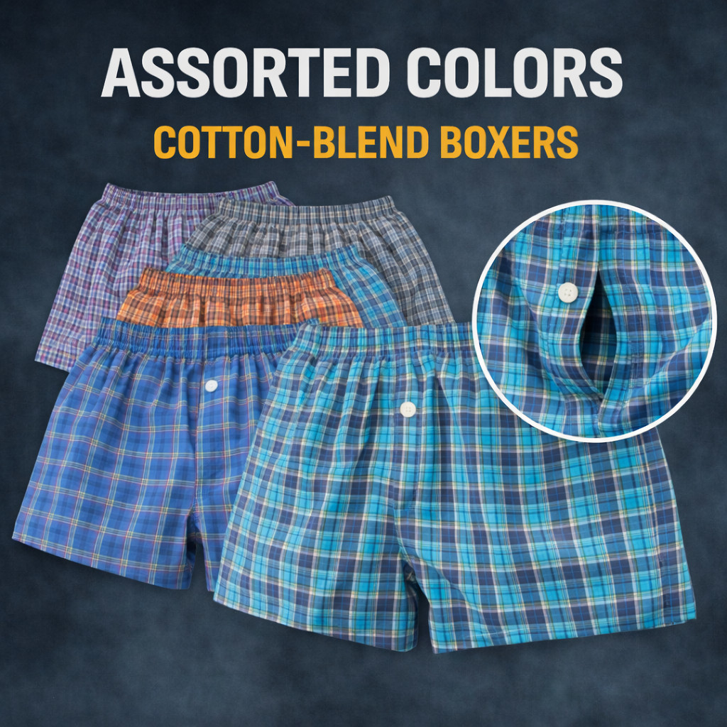 Men Cotton Blend Boxer Shorts New Value 16 Pack/ Soft Breathable Comfy Loose Fit