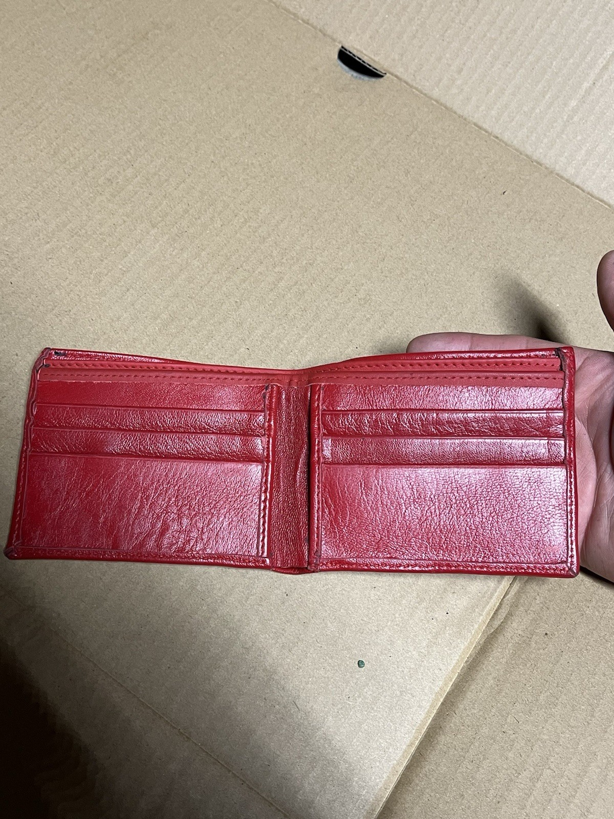 Red Non Brand Wallet Genuine Leather Men’s Wallet