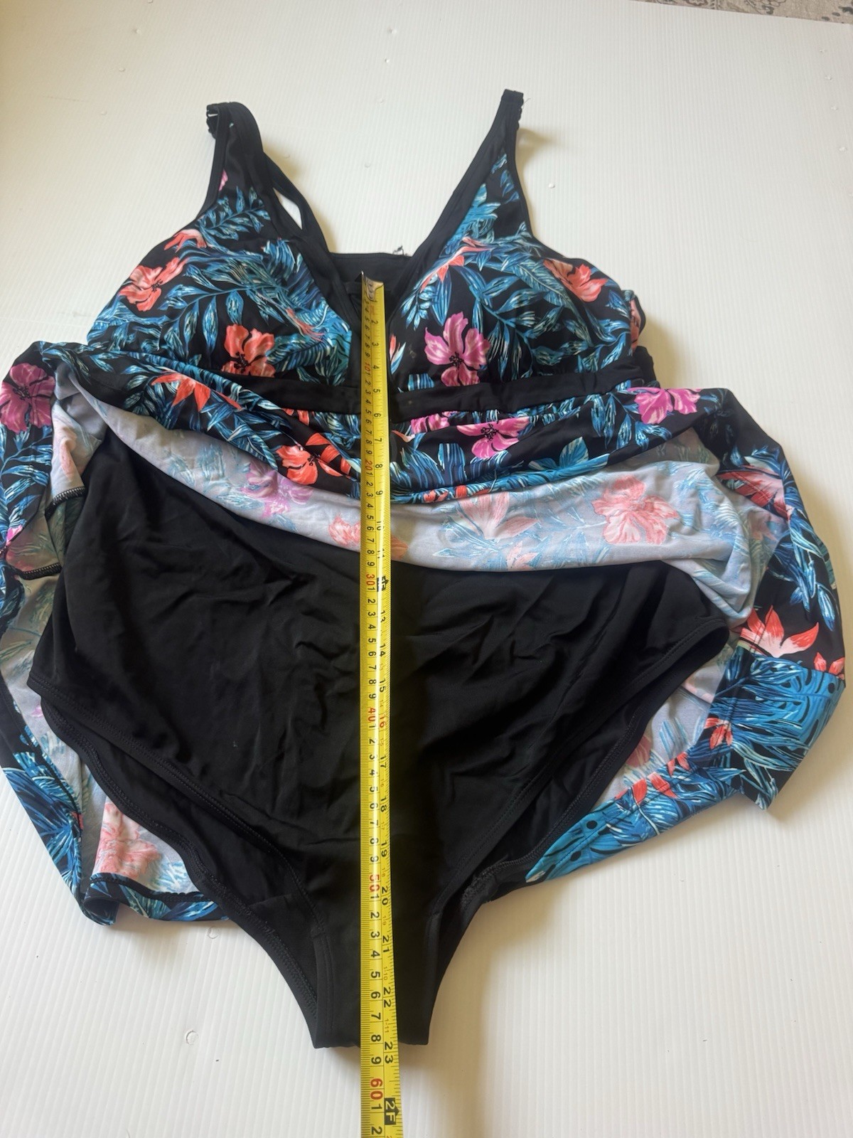 Women’s Plus Size Swim Dress One Piece Swimsuit Floral Tropical Size Unknown