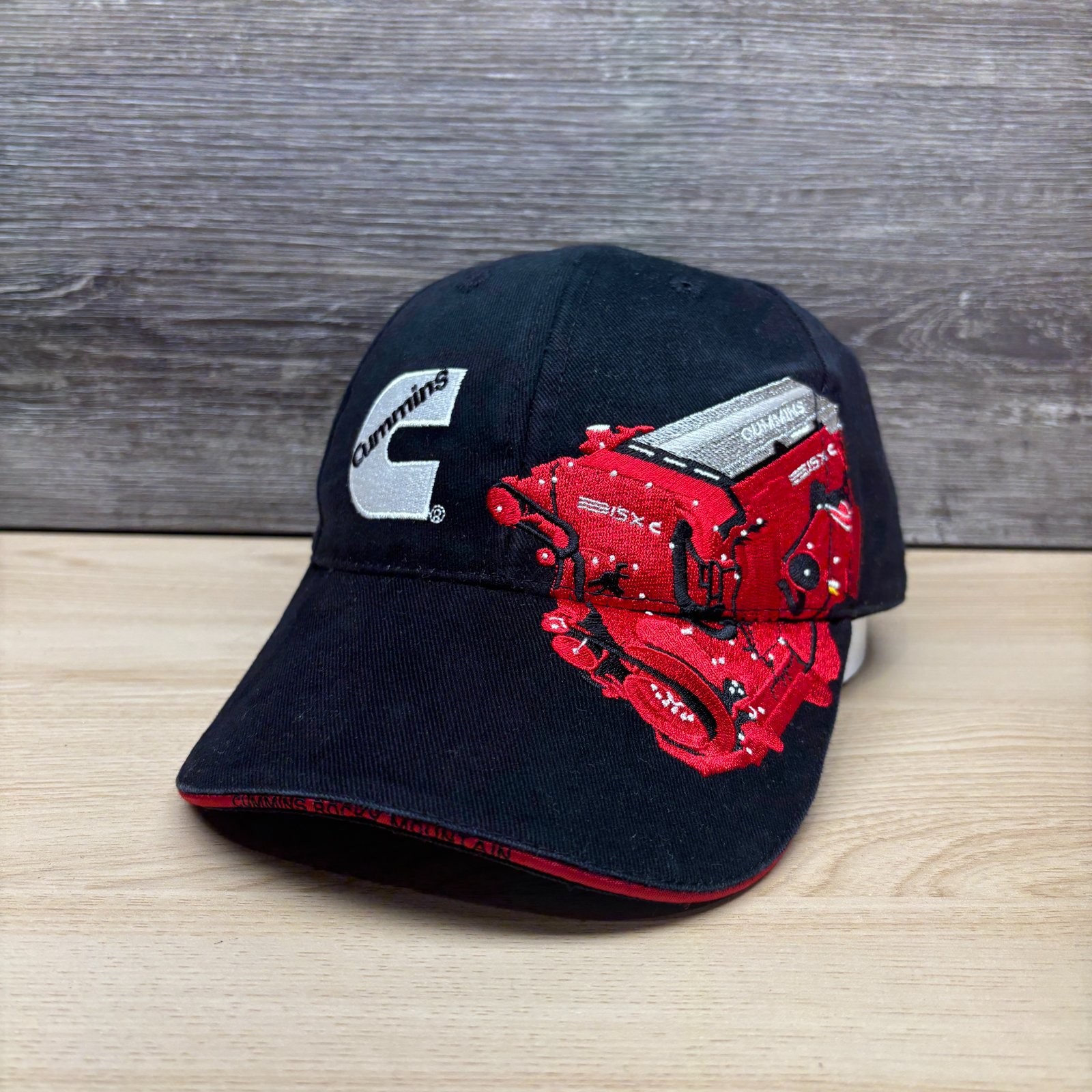 Cummins Hat Cap Strap Back Black ISX Diesel Engine Rocky Mountain Trucking Promo