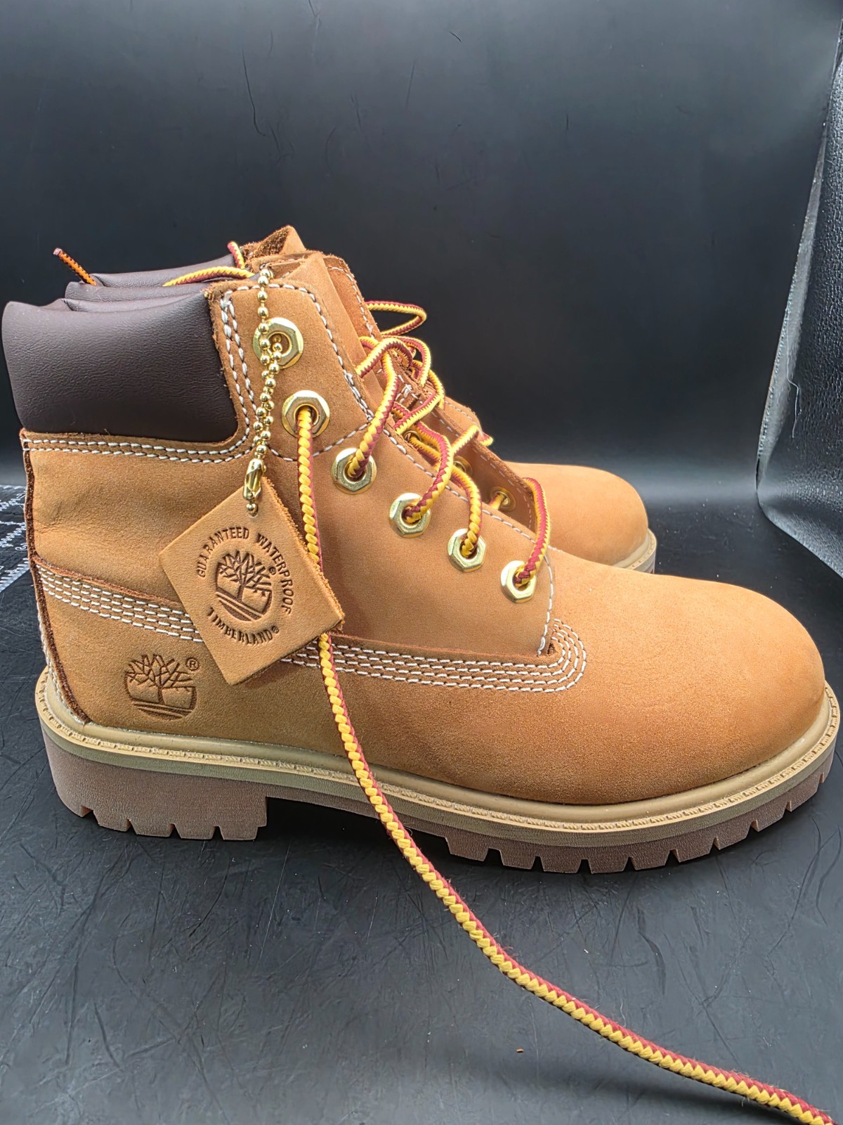 Timberland Boots Size 1 Wheat Premium Waterproof Nubuck