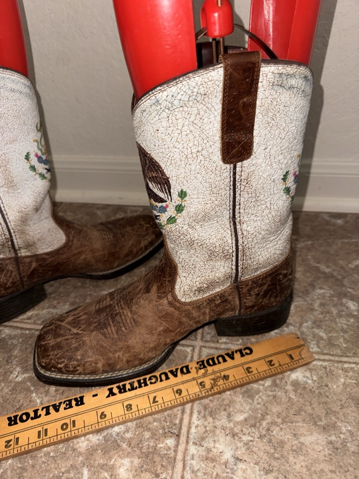 Ariat Sport Orgullo Mexicano Chocolate Coastal Cream Men’s 8.5 D 10038385 Lovely