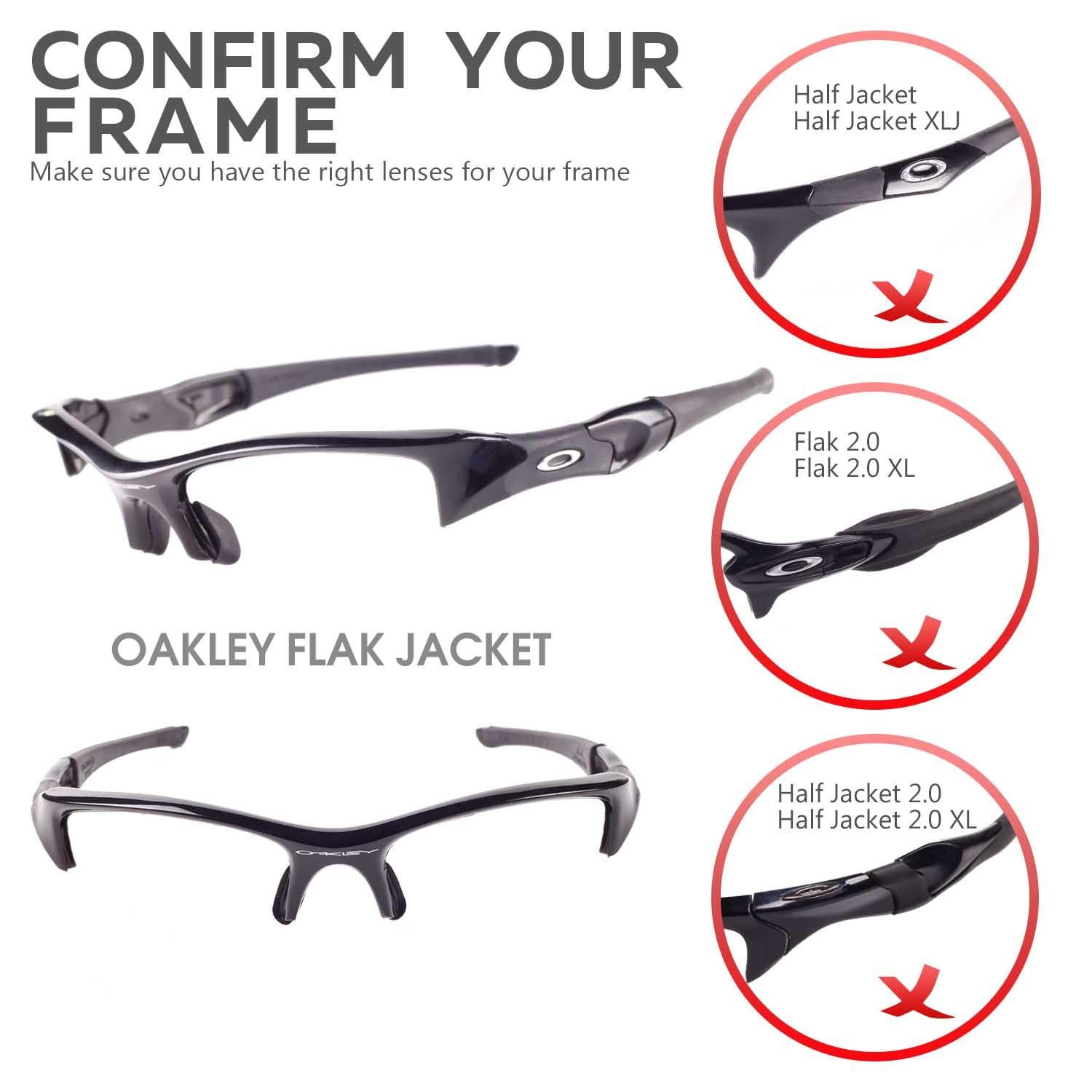 Walleva Lenses and Rubber Kit for Oakley Flak Jacket – Multiple Options