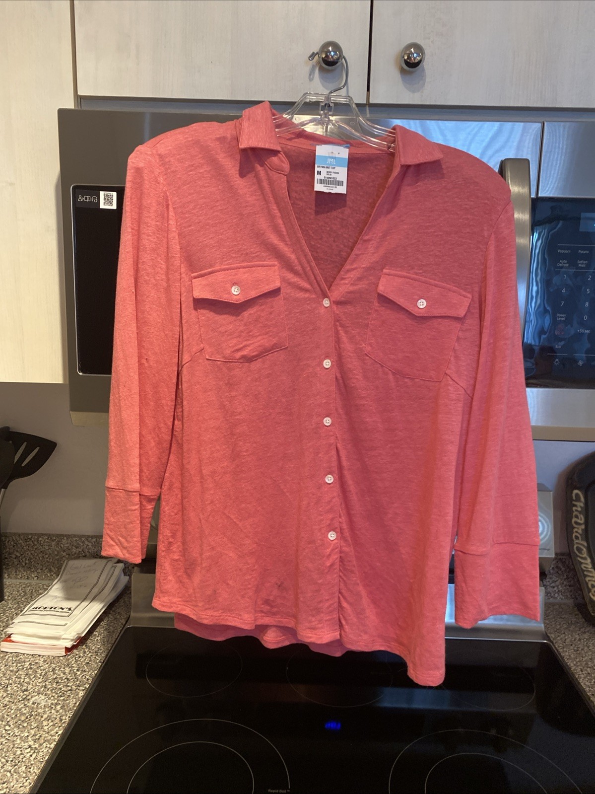 J. McLaughlin Women’s Berry Brynn Knit Top Size Medium NWT